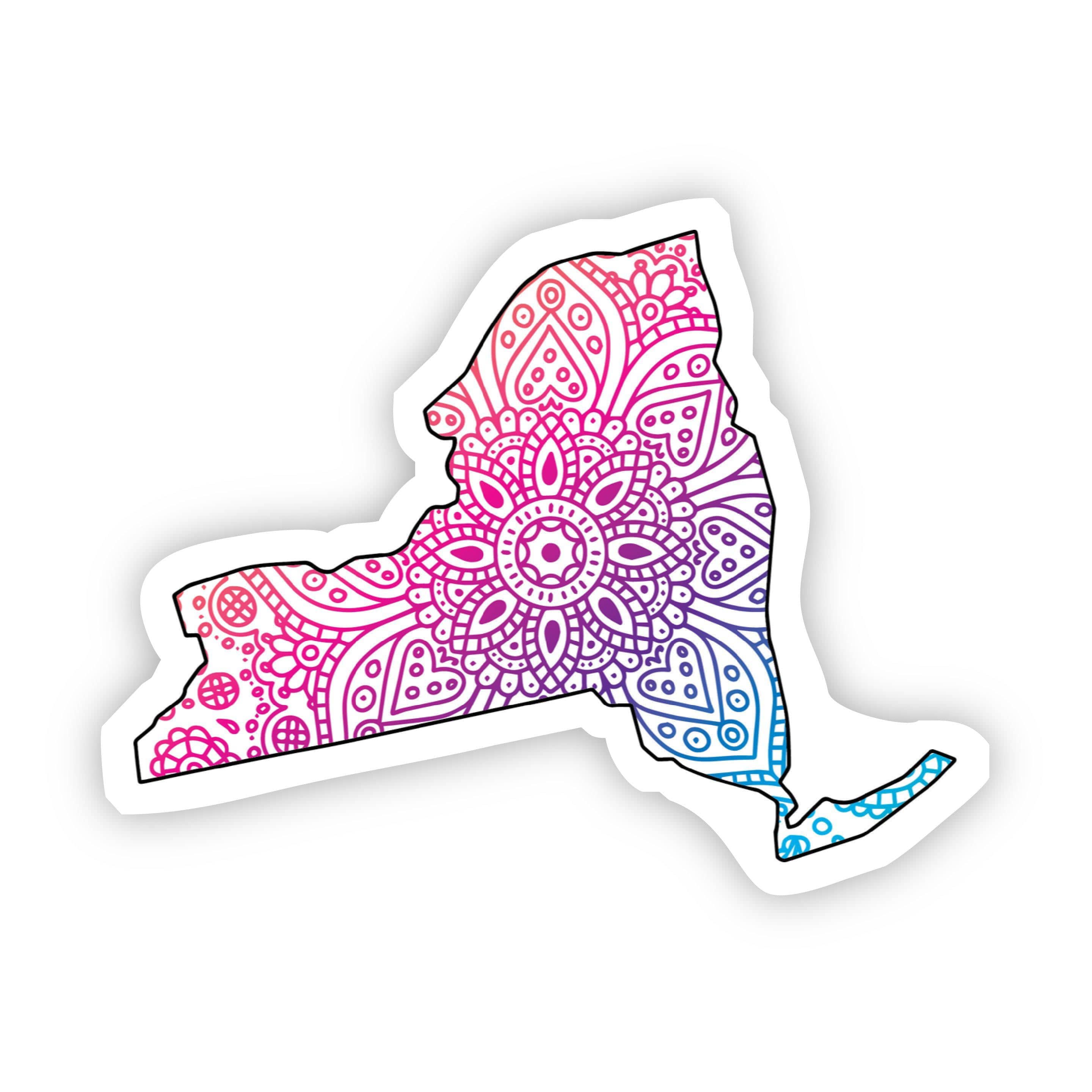  New York Mandala Pattern Sticker、mySite、elrpsem3k