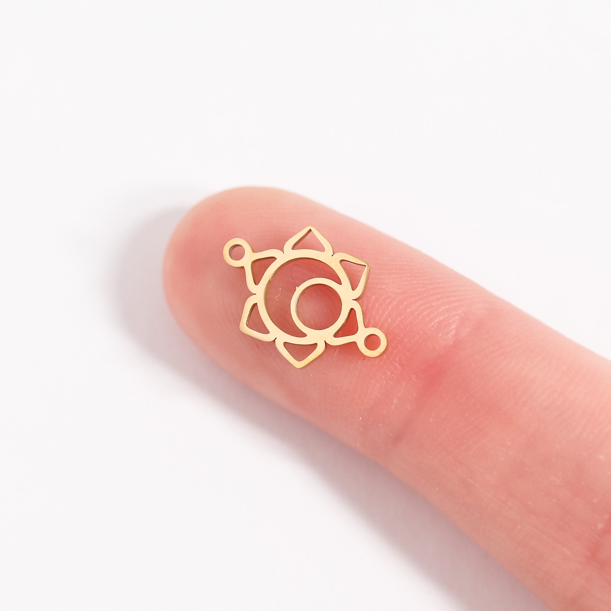 18K Gold Stainless Steel Chakra Connector Charm / PDL0177、mySite、dreamappss