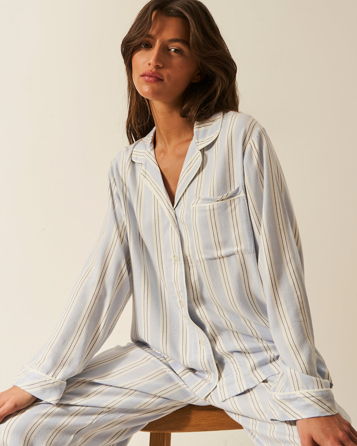 Soft Brushed Woven Pyjama Top - Barneby Gates Blue、mySite、bengalsvssteelers