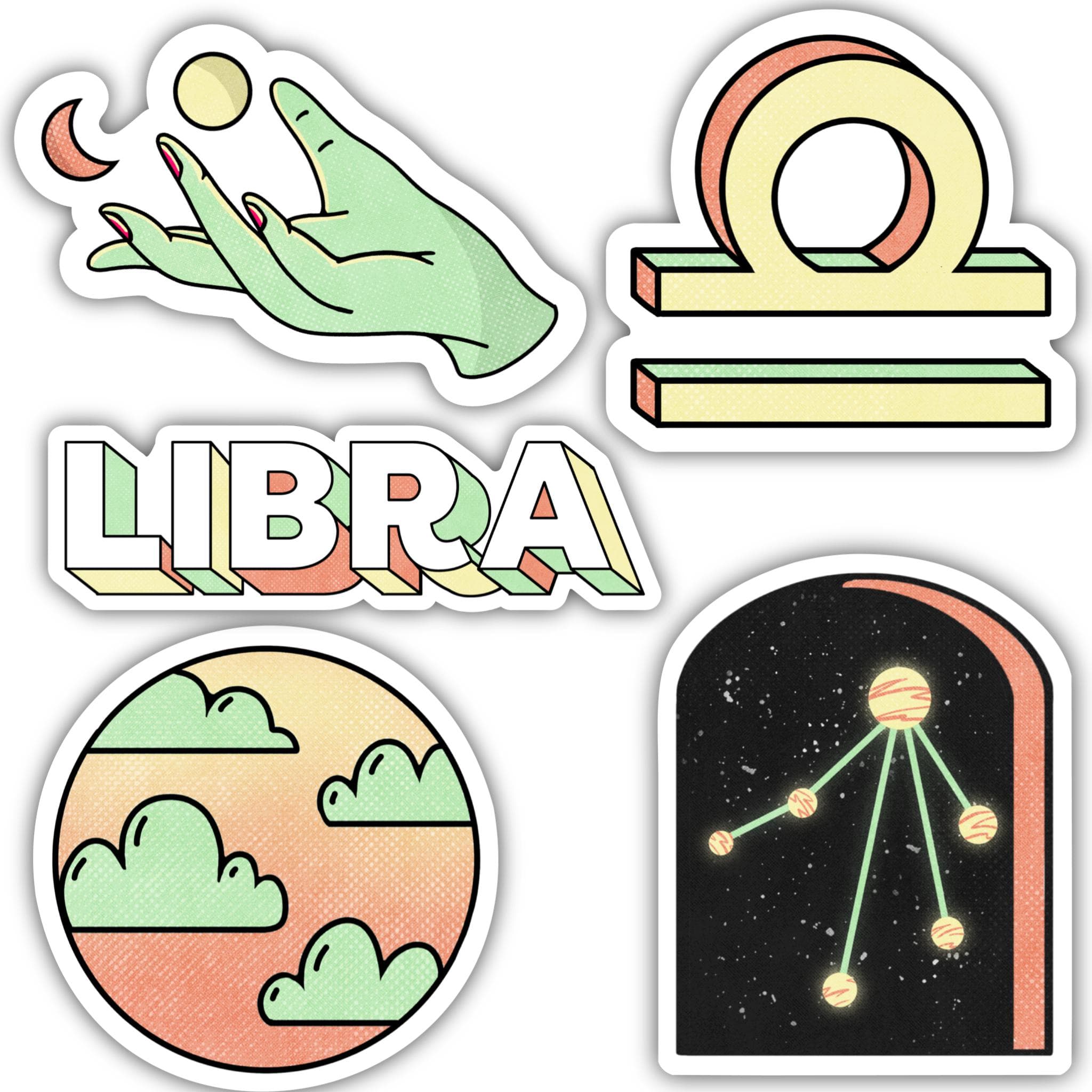 Libra Zodiac Sticker 5 Pack、mySite、elrpsem3k