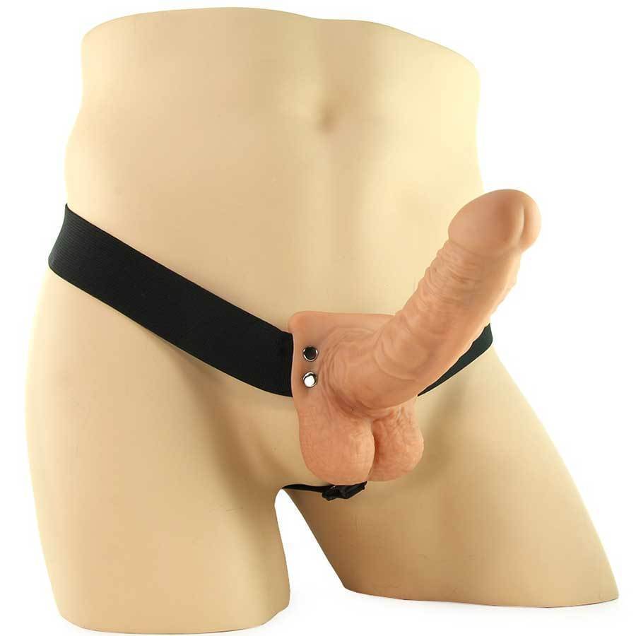 Natural 7 Inch Penis Extender Sleeve for Men | Tan Hollow Strap On and Harness、mySite、bottomscart