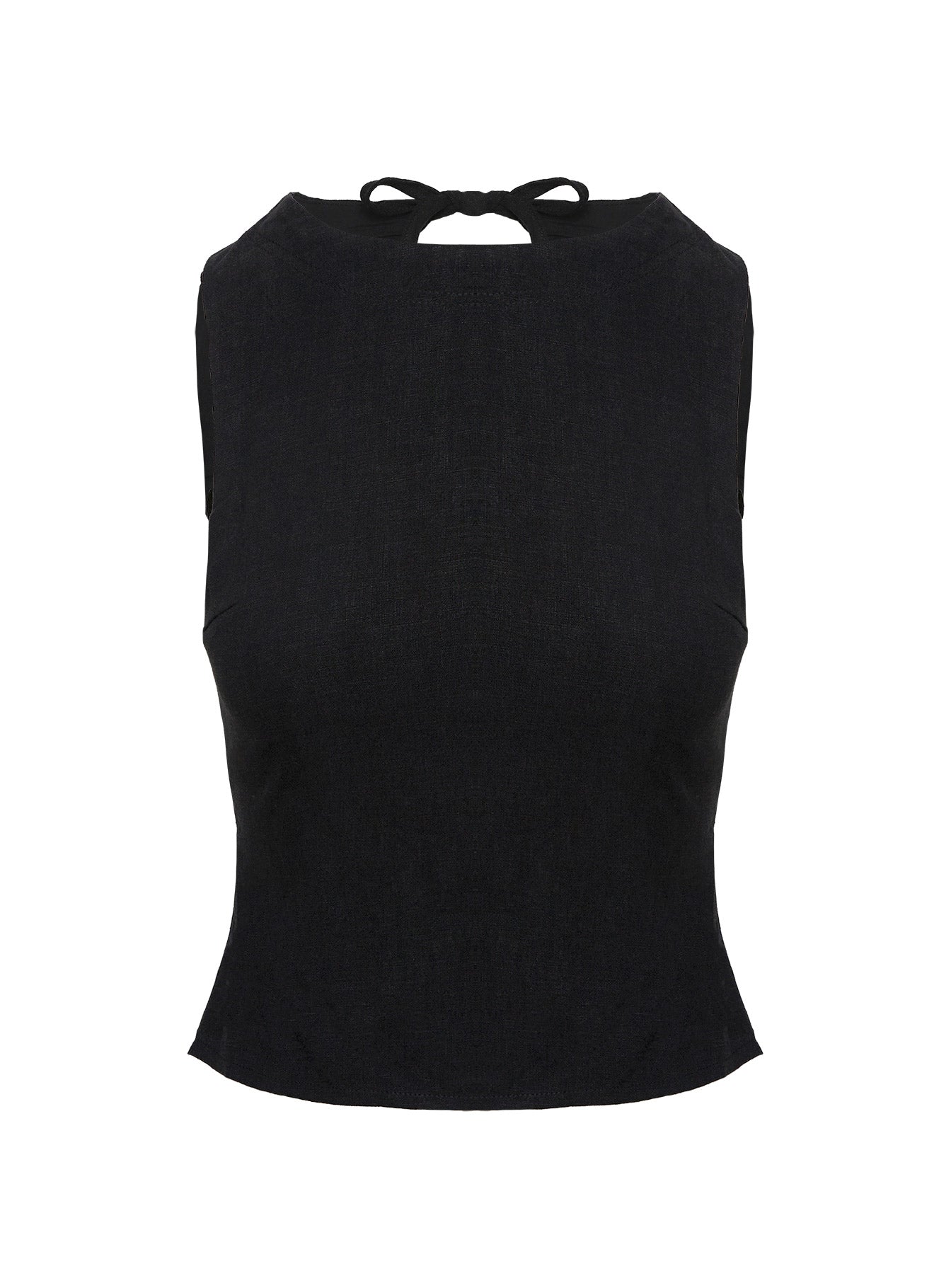 Penelopie Backless Top Black、mySite、solidvoid