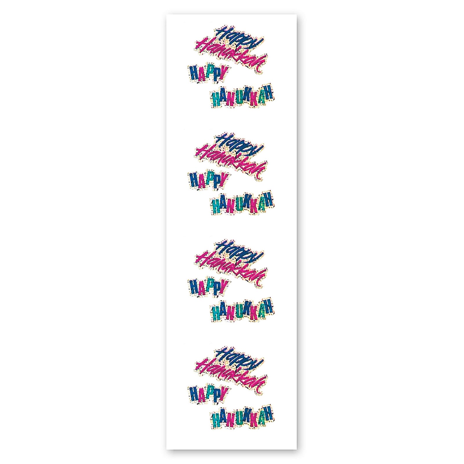  Happy Hanukkah Sparkly Prismatic Stickers - Packaged、mySite、ghnorth