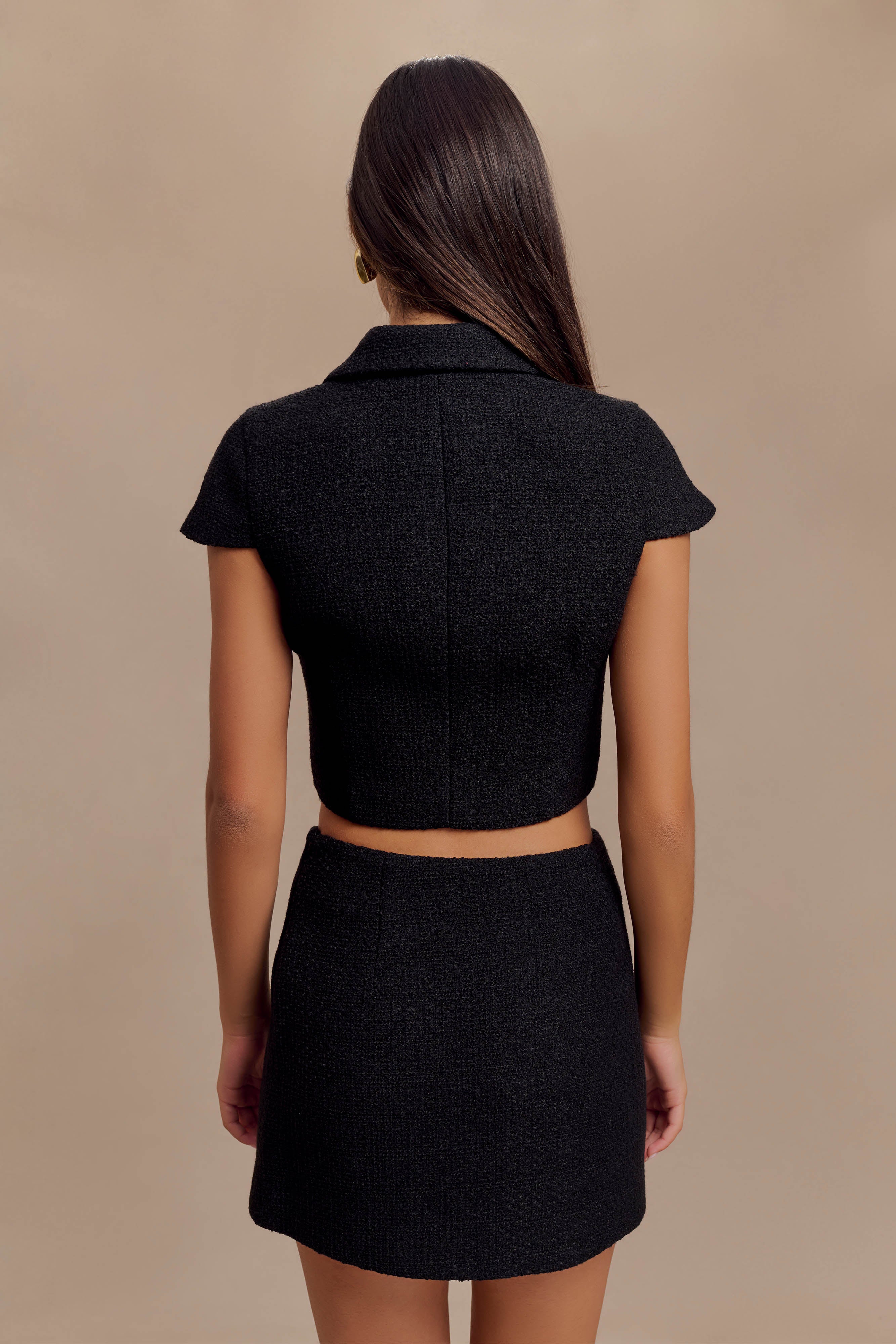 Parisa Boucle Skirt - Black、mySite、solidvoid