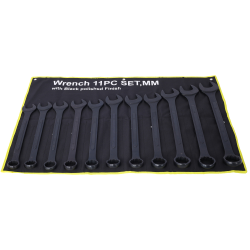 Jumbo Combination Wrench Set extra large, Metric, 11-piece, 34 to 50mm,Black Oxide, with Pouch、、eastwooduniform