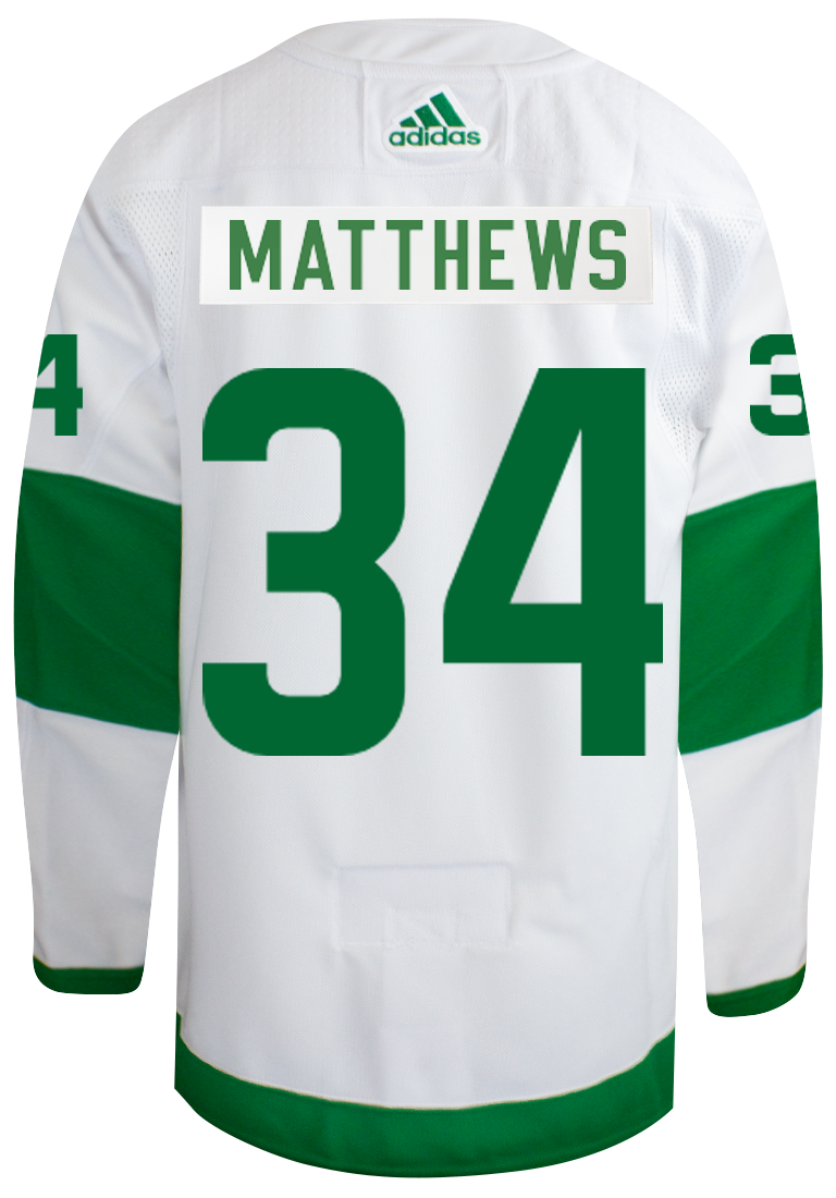 Maple Leafs Adidas Men's Authentic 2024 St Pats Jersey - MATTHEWS