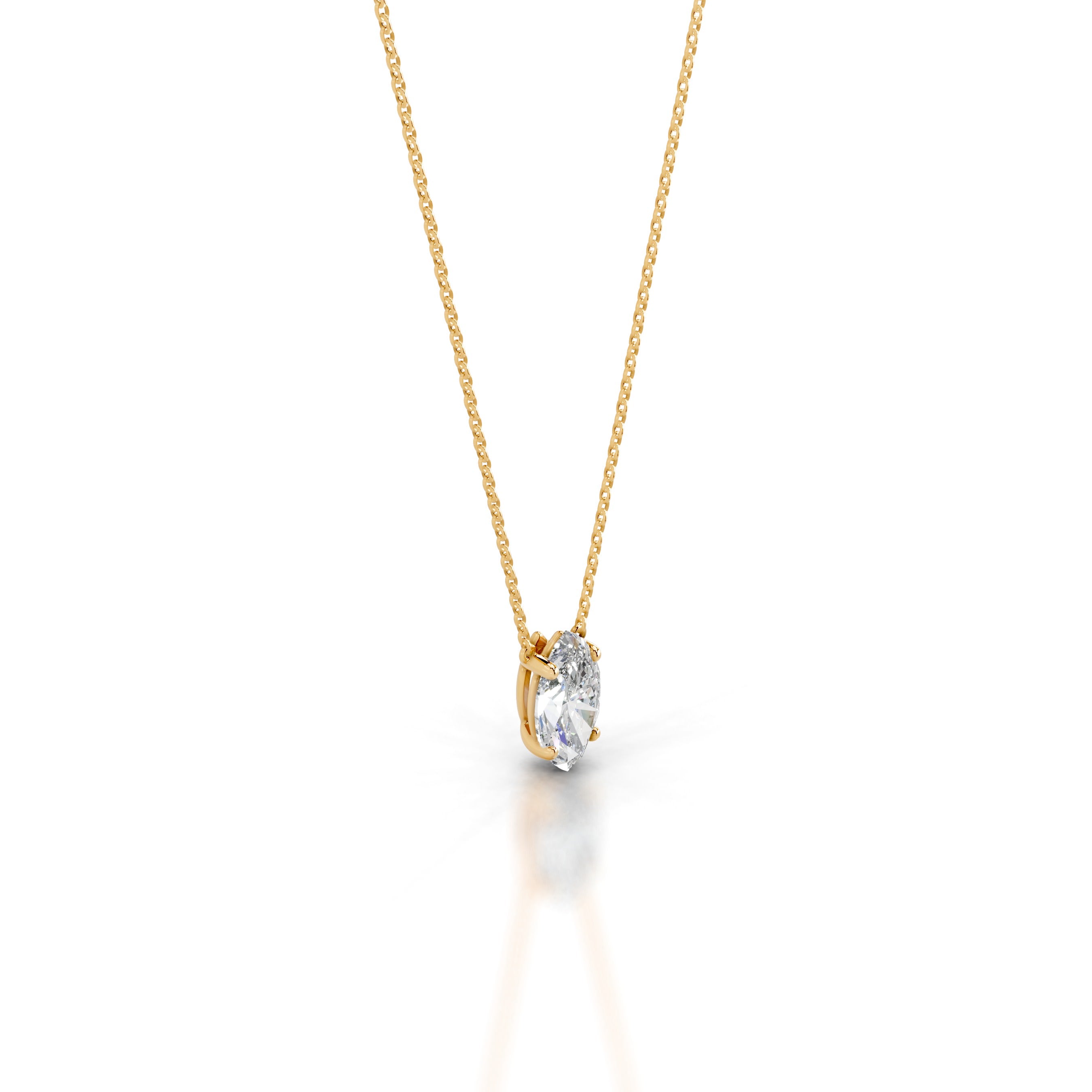 Mary Lab Grown Diamond Pendant - 18K Yellow Gold、mySite、hinf8tx79