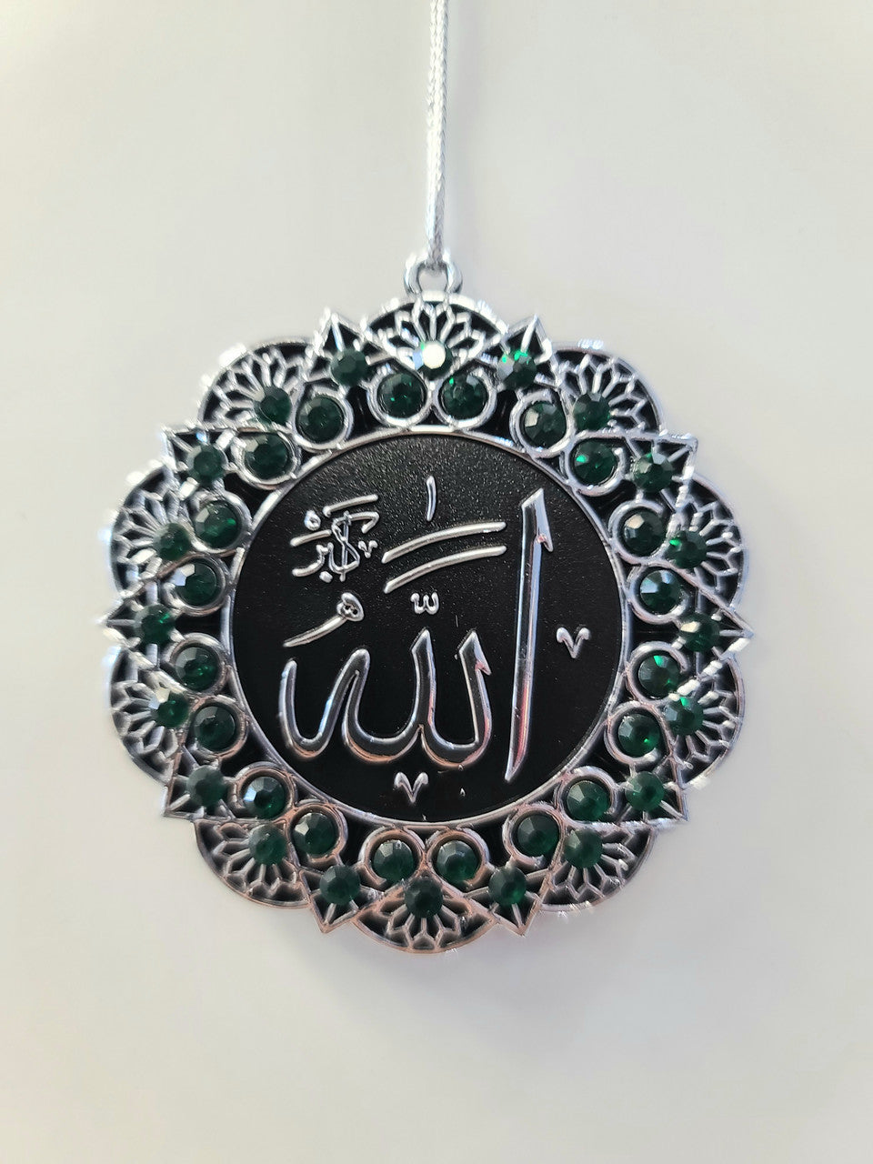 Hanging Ornament Allah and Muhammad (Silver and Dark Green)、mySite、topwebapps