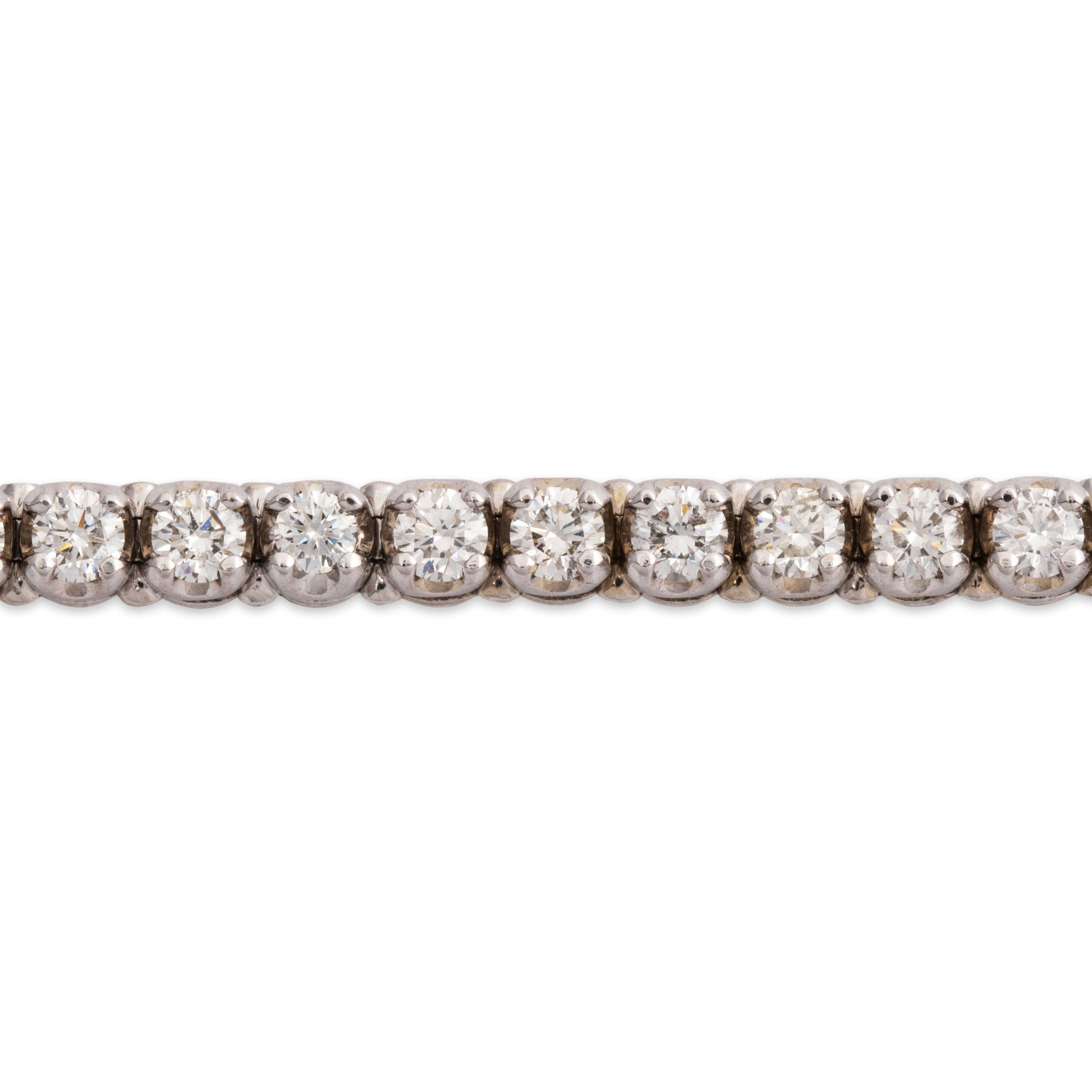 Estate 14k White Gold Diamond 5ct Tennis Line Bracelet 6.5、mySite、hinf8tx79