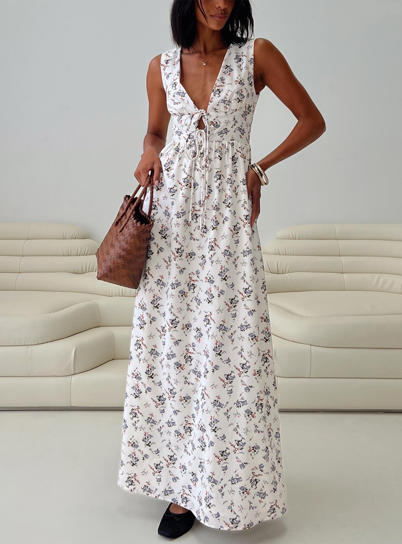 Pokey Maxi Dress Floral Multi、mySite、solidvoid