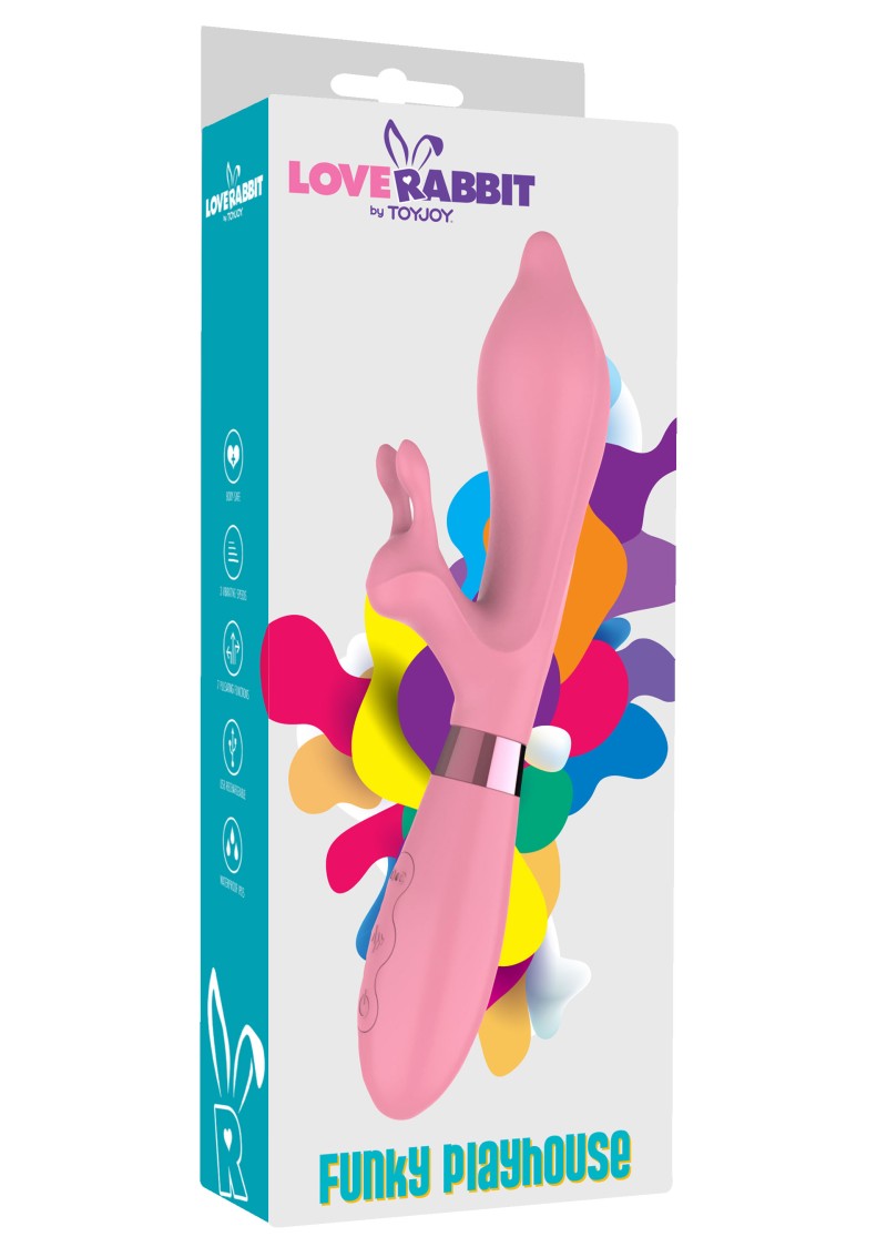 Funky Playhouse Rabbit | Flexible Vibrator | Hypoallergenic | USB | Multi Modes、mySite、bottomscart