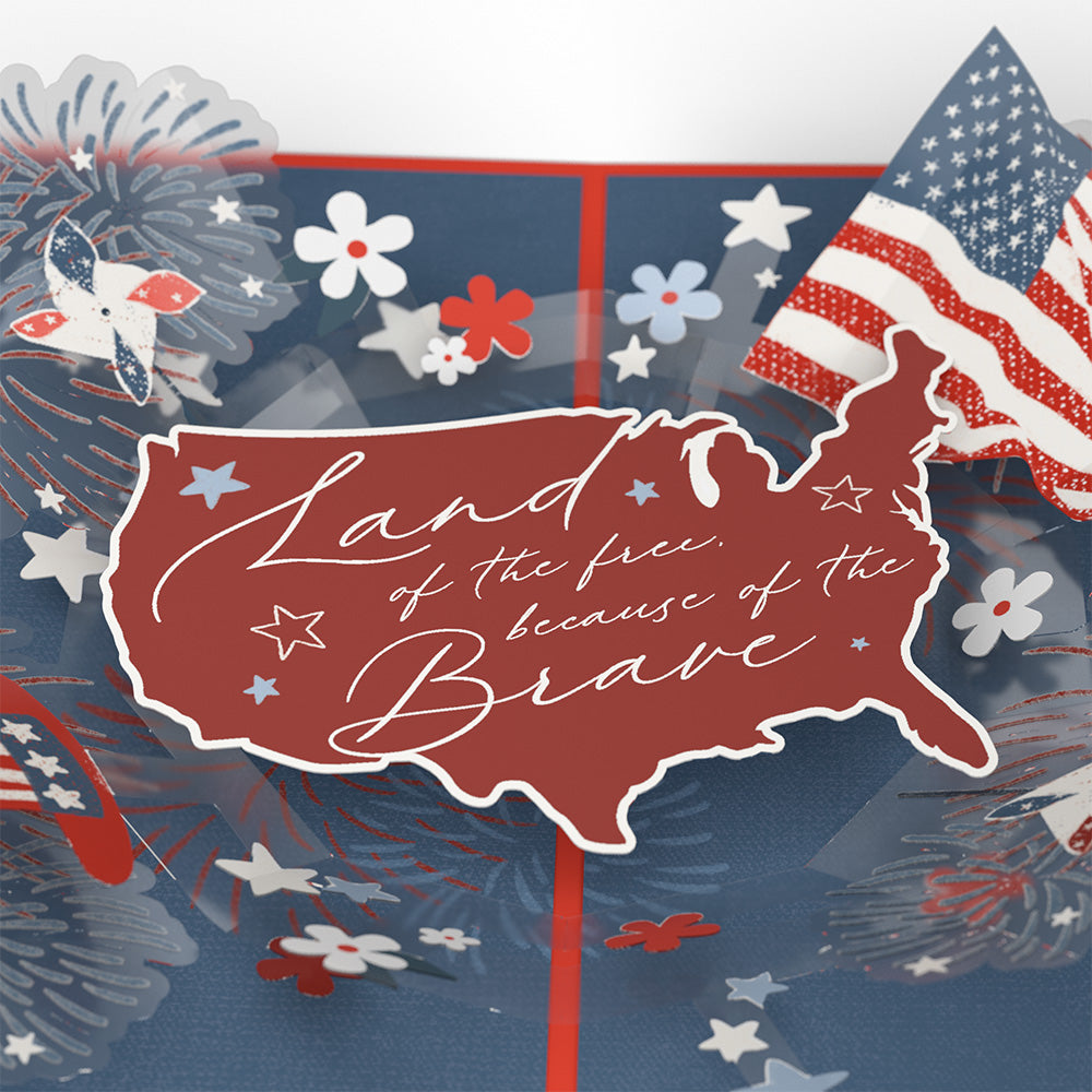 Land of the Free Patriotic Pop-Up Card、mySite、solidvoid