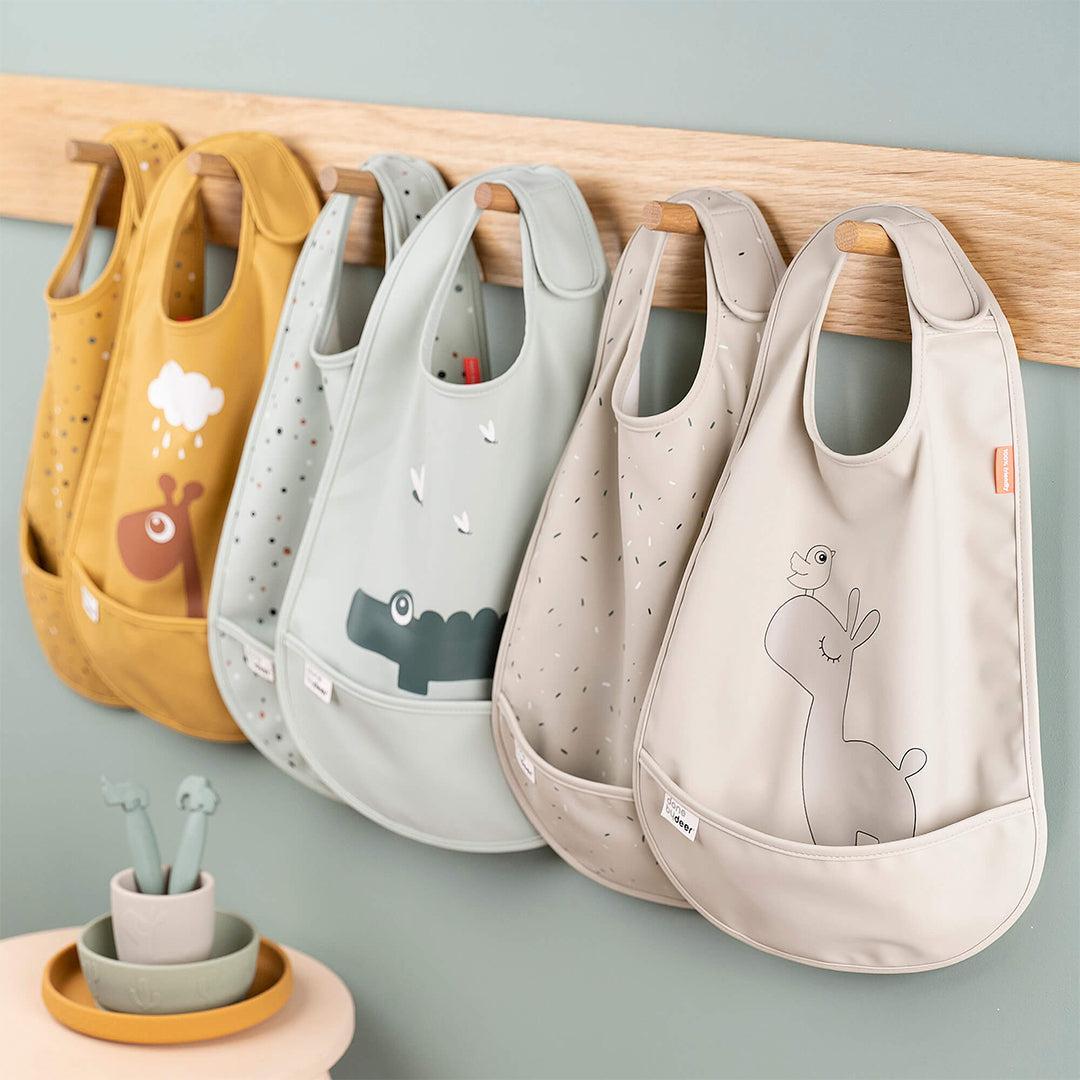  Done By Deer Bib with Velcro 2 Pack - Croco Green、mySite、merchandisen