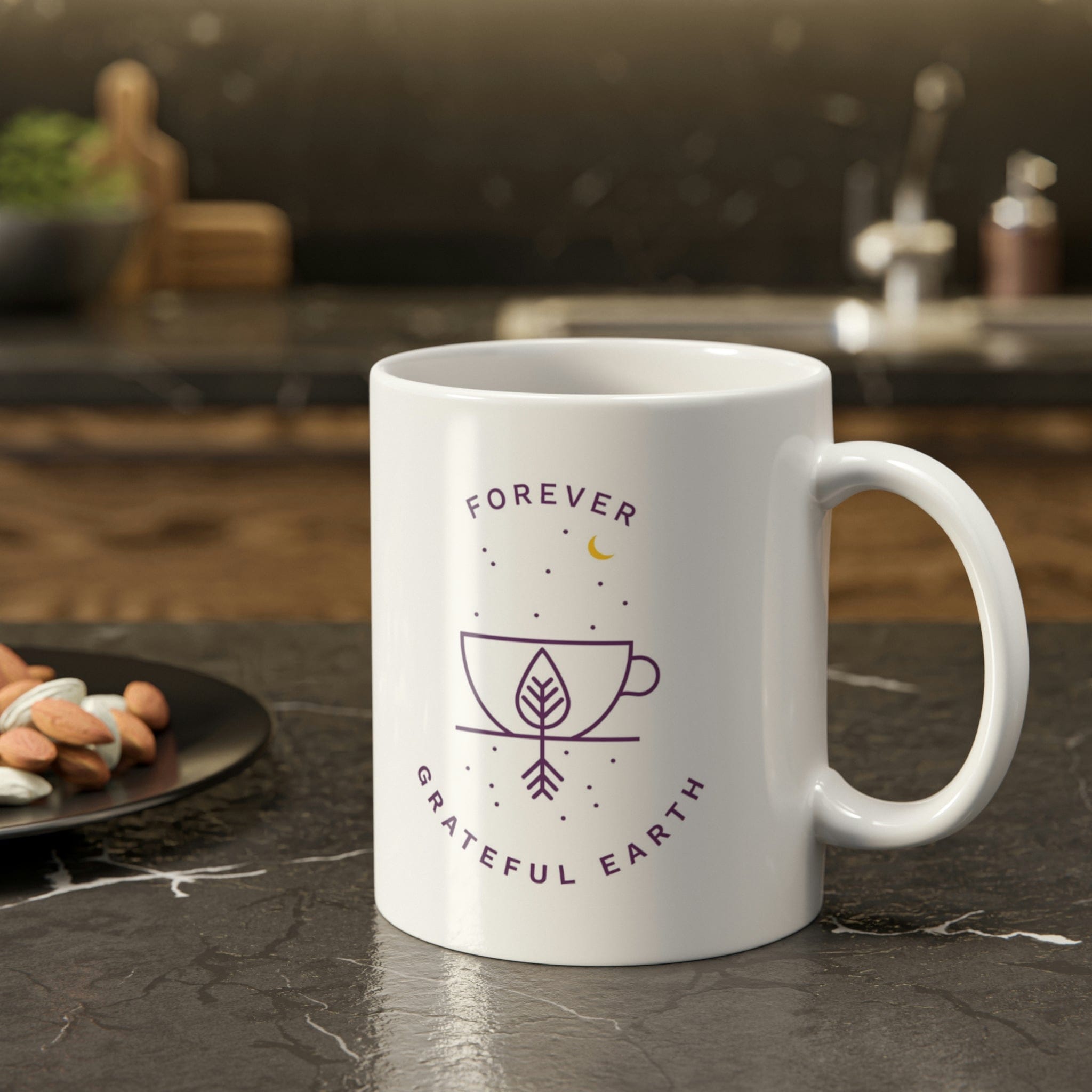 Sip in Style with Grateful Earth's White Mug, 11oz、mySite、gigharbornorthrealestate