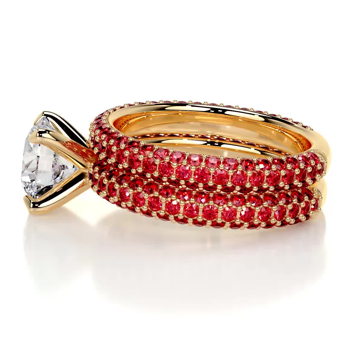 Charlotte Diamond & Gemstones Bridal Set (3.5 Carat) -18K Yellow Gold、mySite、hinf8tx79