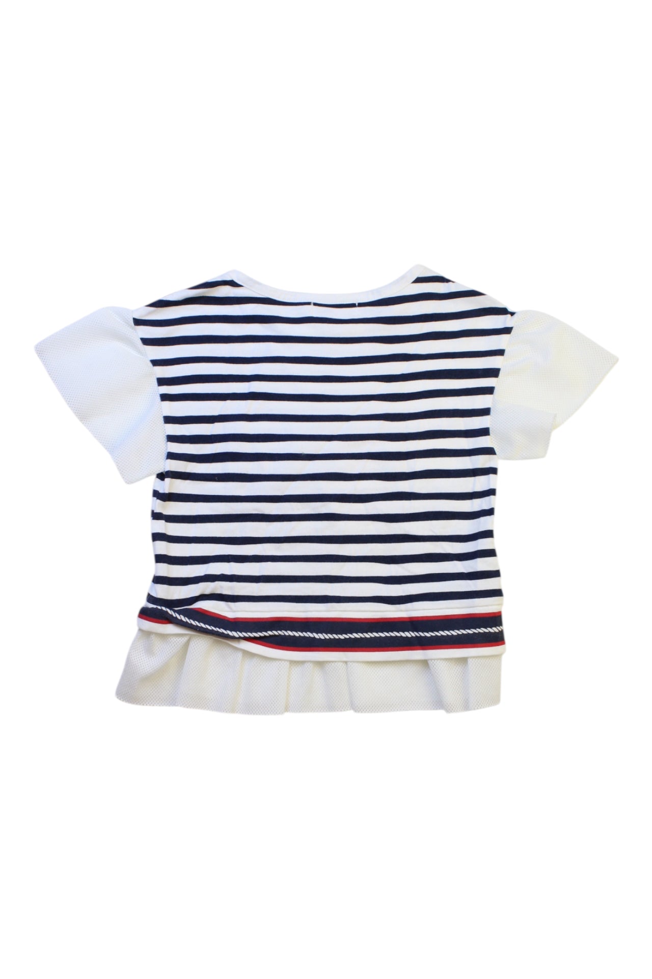 Comme �a Fille Striped Short Sleeve Top 4T、mySite、g9winljtr