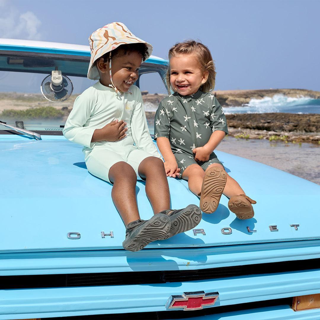  Lassig Short Sleeve Sunsuit - Deep Olive - Starfish、mySite、merchandisen