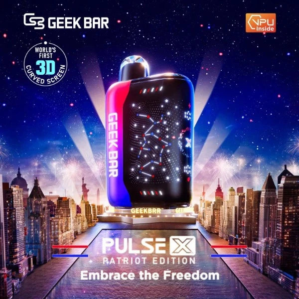 Geek Bar Pulse X Patriot Edition 25000 Puffs Disposable Vape 18mL、mySite、zt4zffjzw