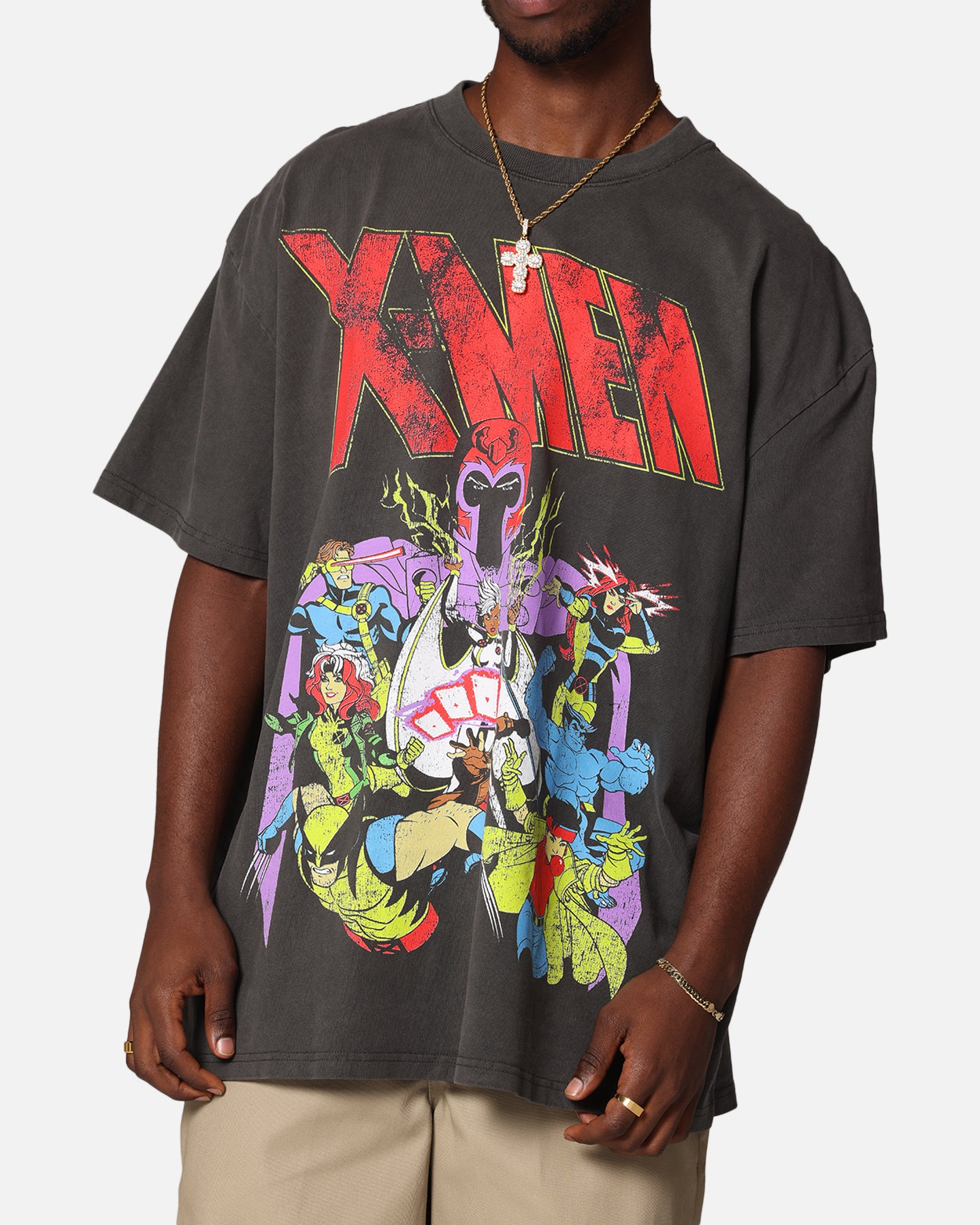 Marvel X-Men The X-Men Heavy T-Shirt Vintage Black Wash、mySite、zt4zffjzw