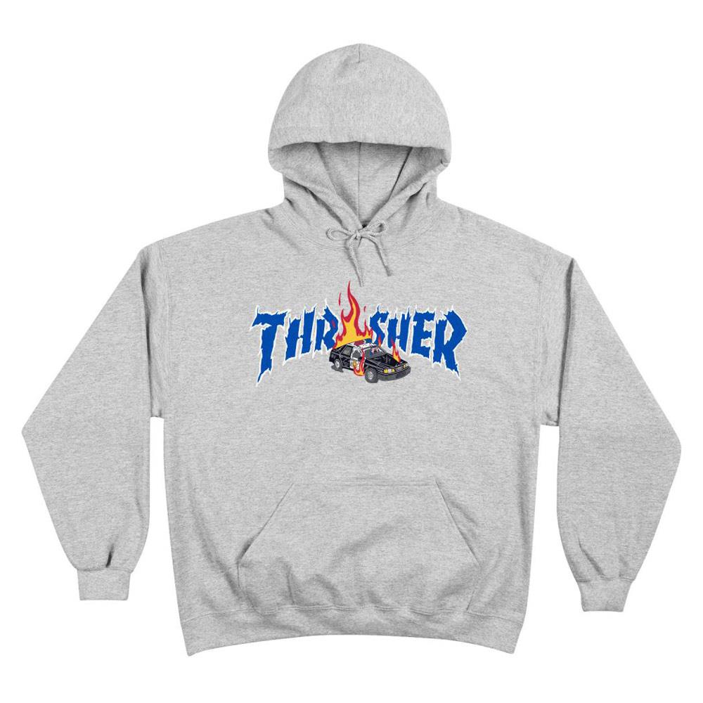  Thrasher Cop Car Hoodie - Grey、mySite、merchandisen