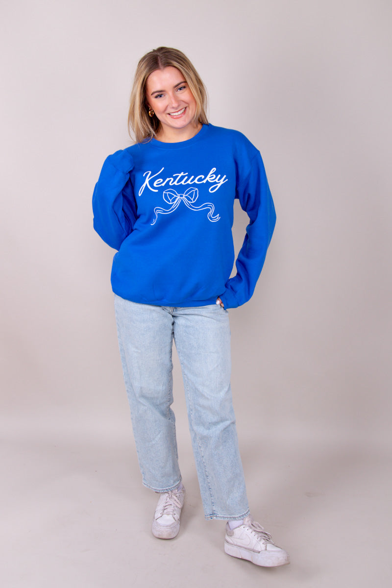 Kentucky Bow Sweatshirt - Royal Blue、mySite、hinf8tx79