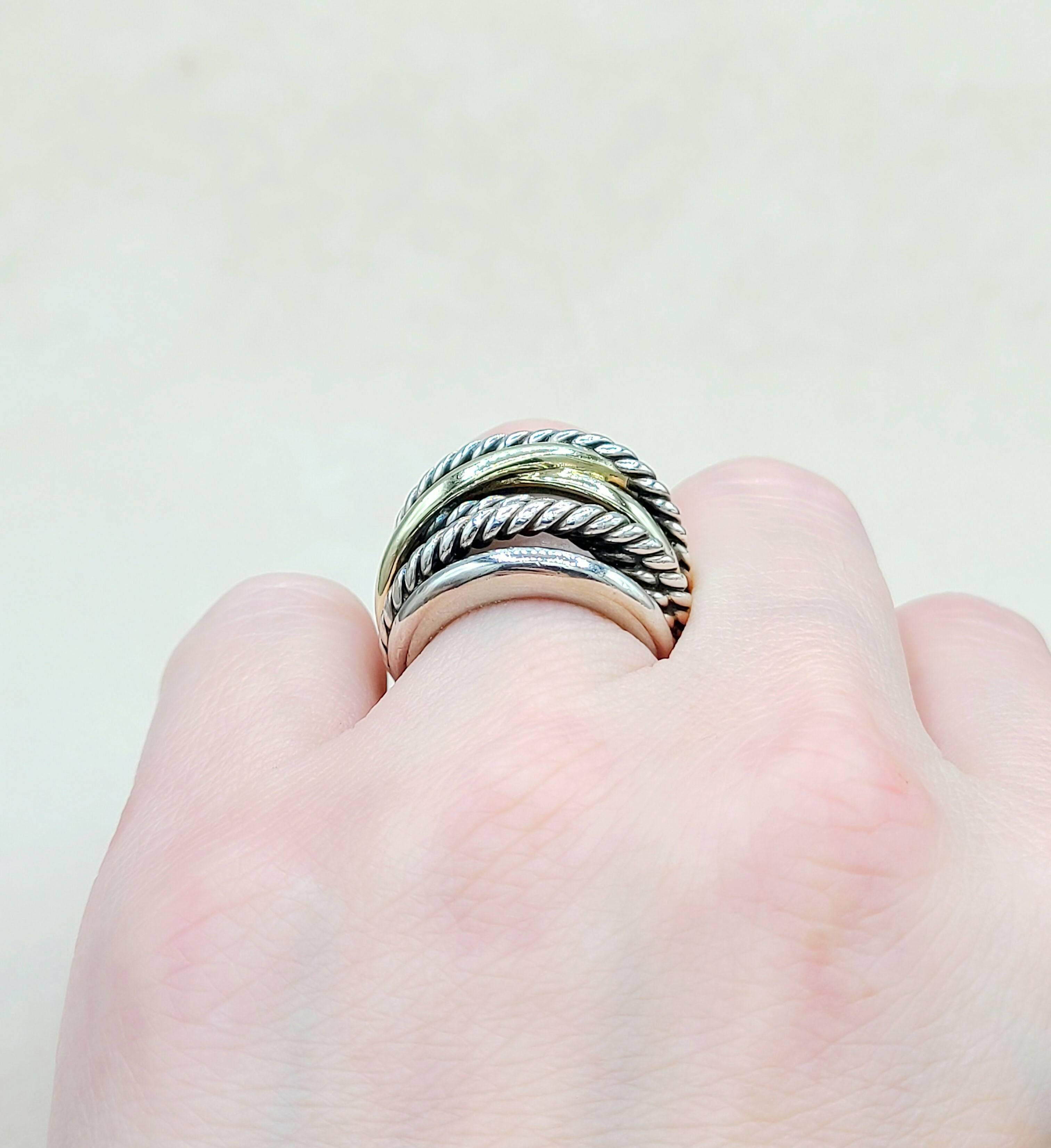David Yurman Crossover Ring Wide with Gold、mySite、hinf8tx79