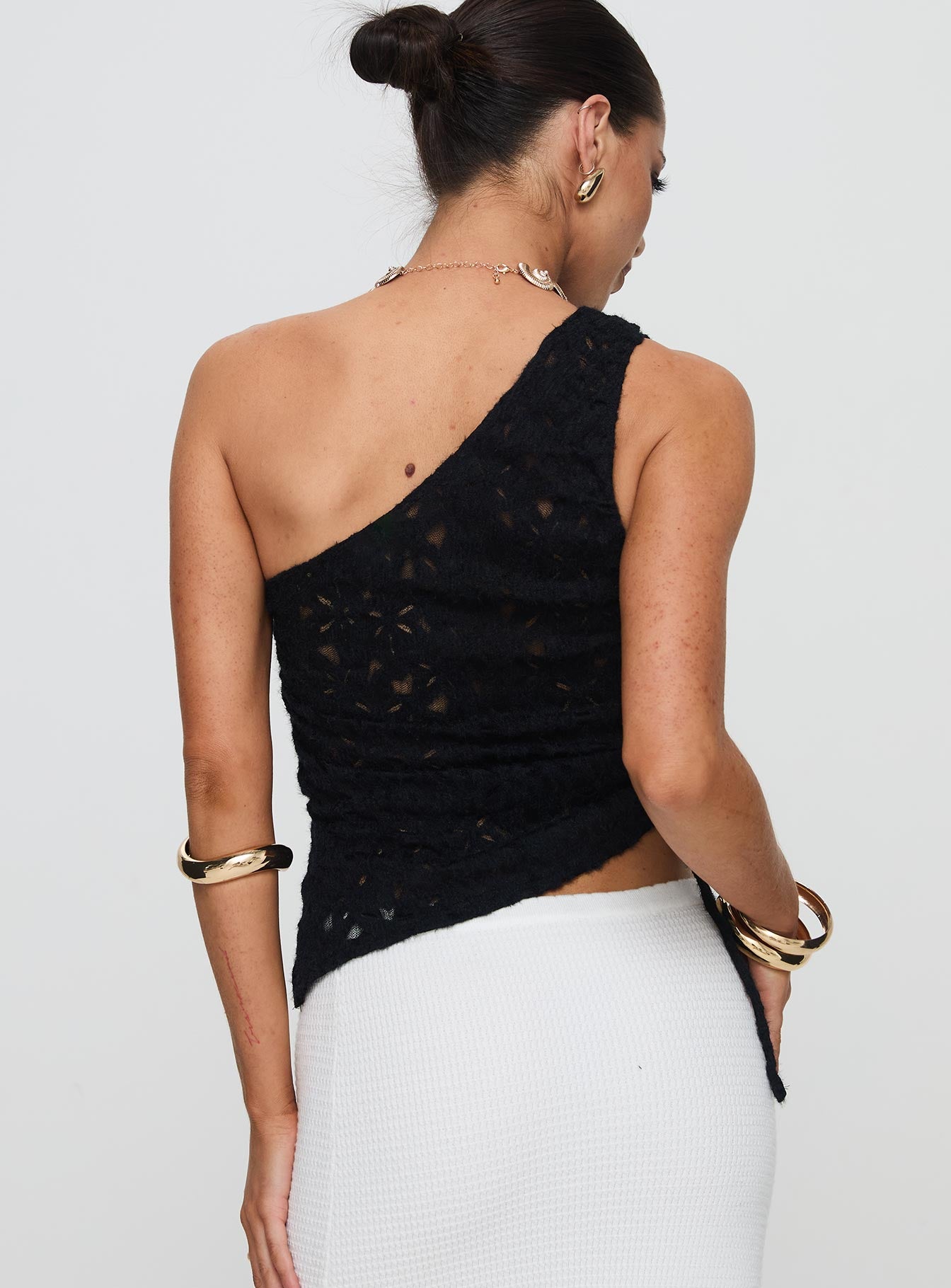 Sensua One Shoulder Top Black、mySite、solidvoid