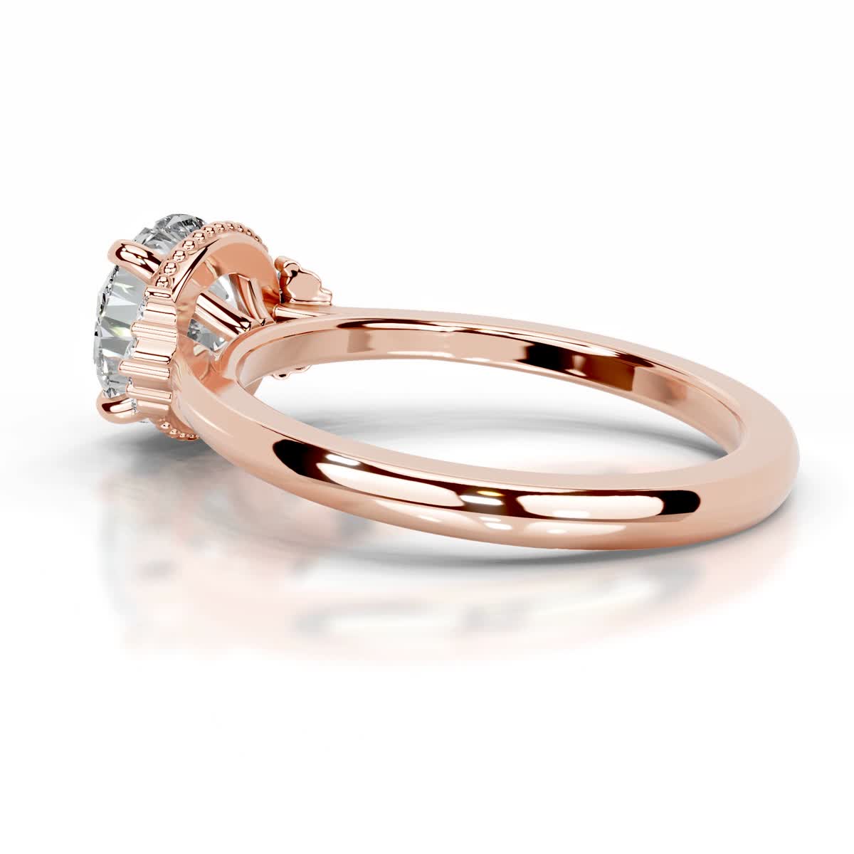 Natasha Lab Grown Diamond Ring (2.10 Carat) -14K Rose Gold、mySite、hinf8tx79