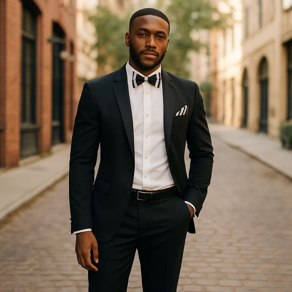 Dupsie's Dasibre Hand woven Kente Cloth Bow Tie and Pocket Square Set DPT243BT、mySite、solidvoid