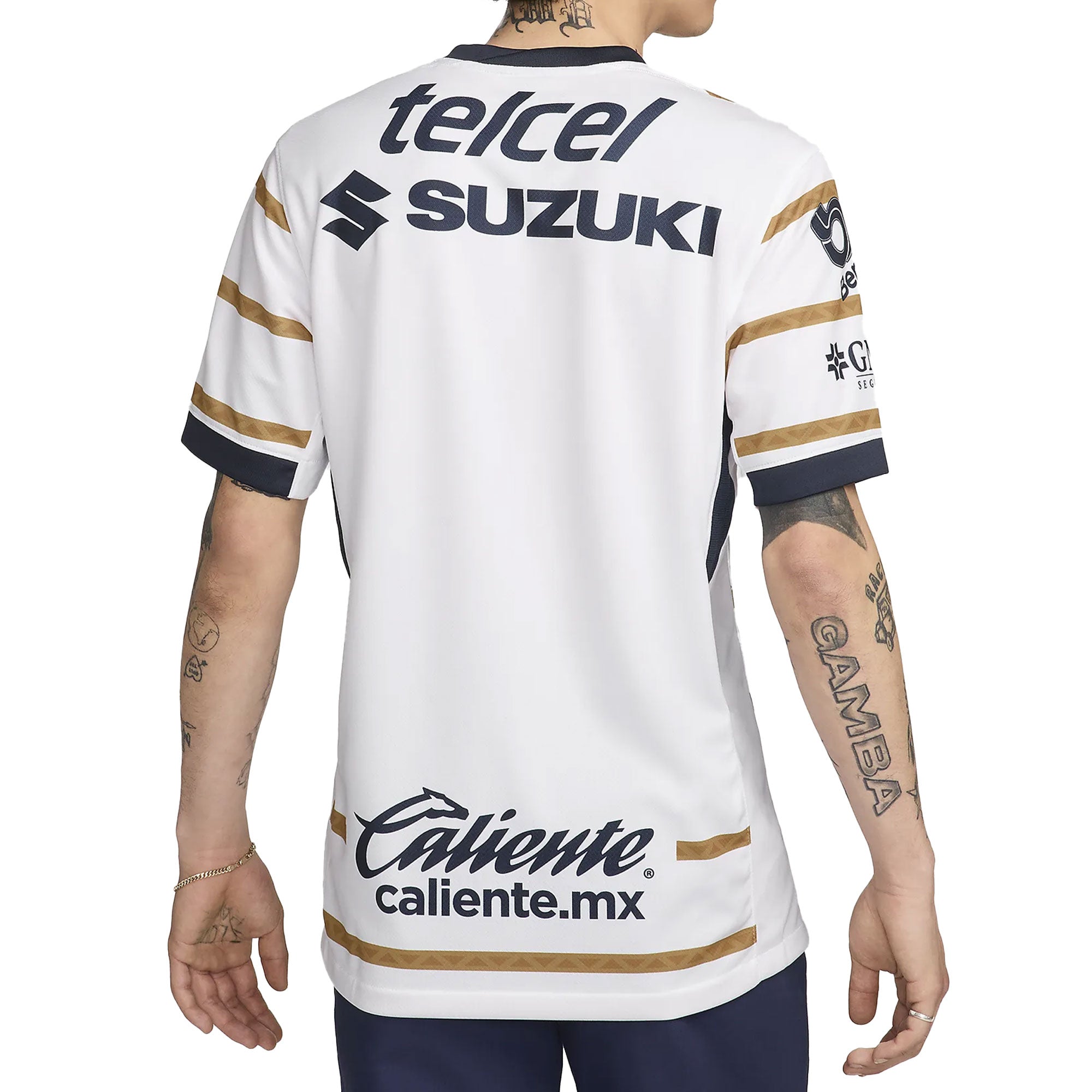 Nike Men's Pumas UNAM 2024/25 Home Jersey White/Gold/Navy、mySite、bottomscart