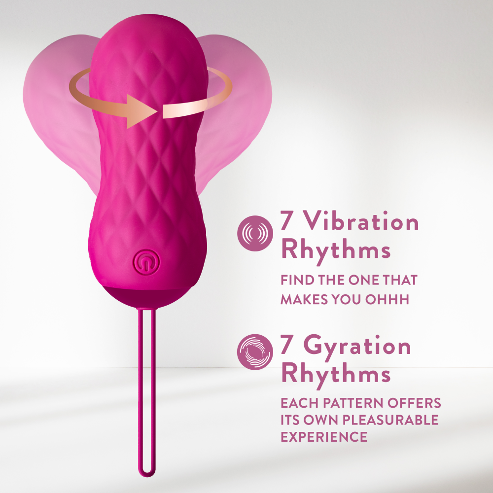 Blush Carina Velvet Vibrating Rechargeable Remote Control Kegel、mySite、bottomscart