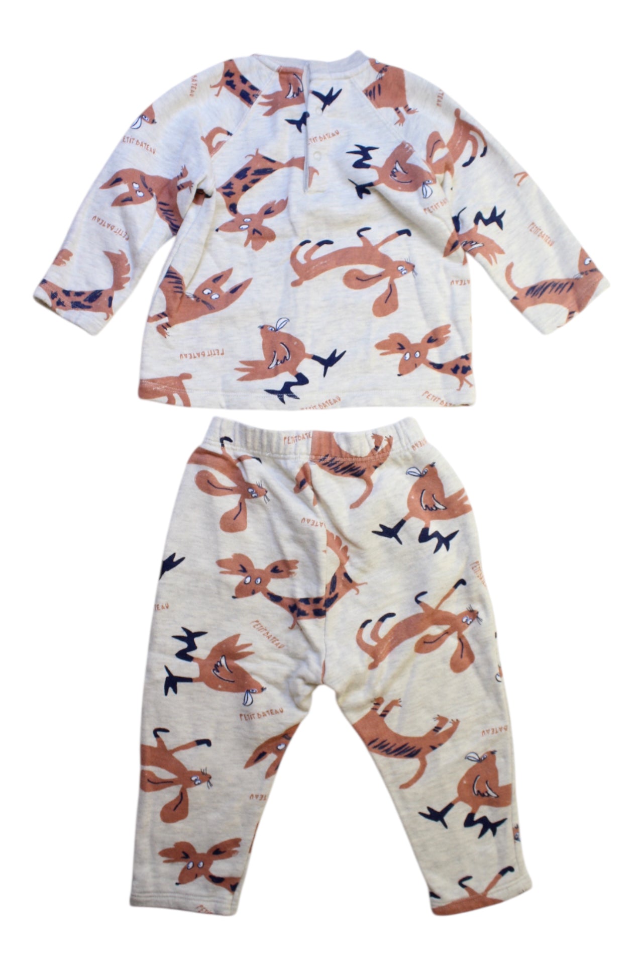 Petit Bateau Animal Print Pants Set 12-18M、mySite、g9winljtr