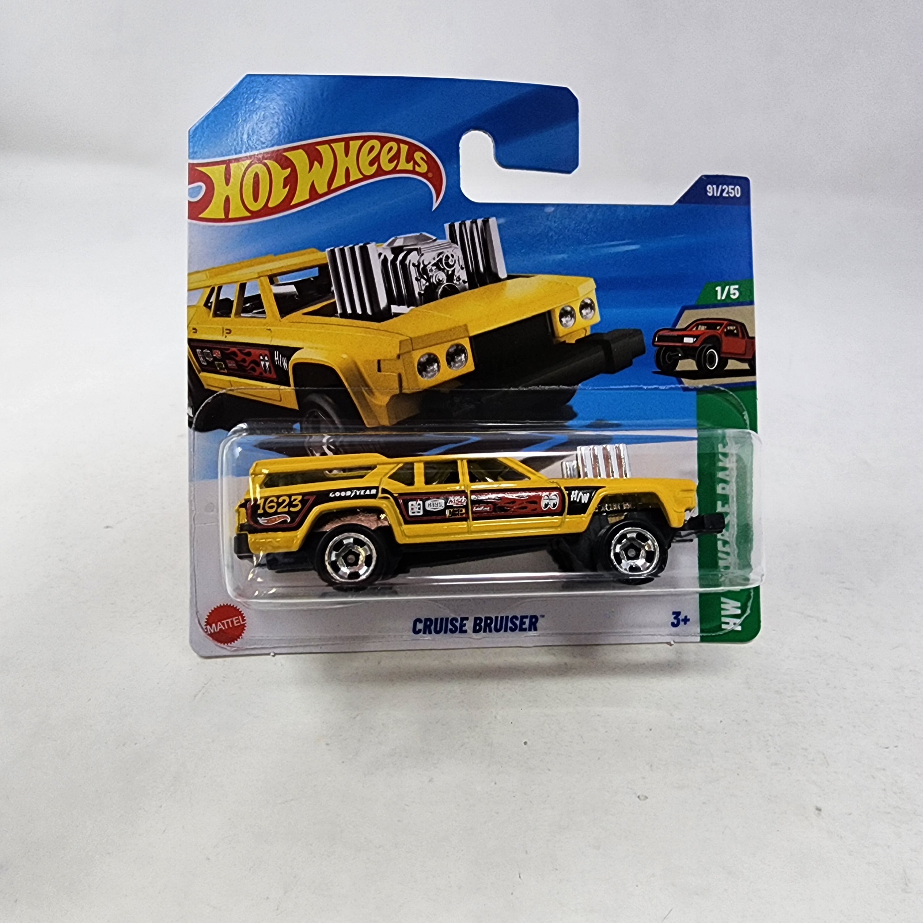 Cruise Bruiser #91 * Yellow * 2025 Hot Wheels NEW! J Case Short Card、mySite、hgirdovlk