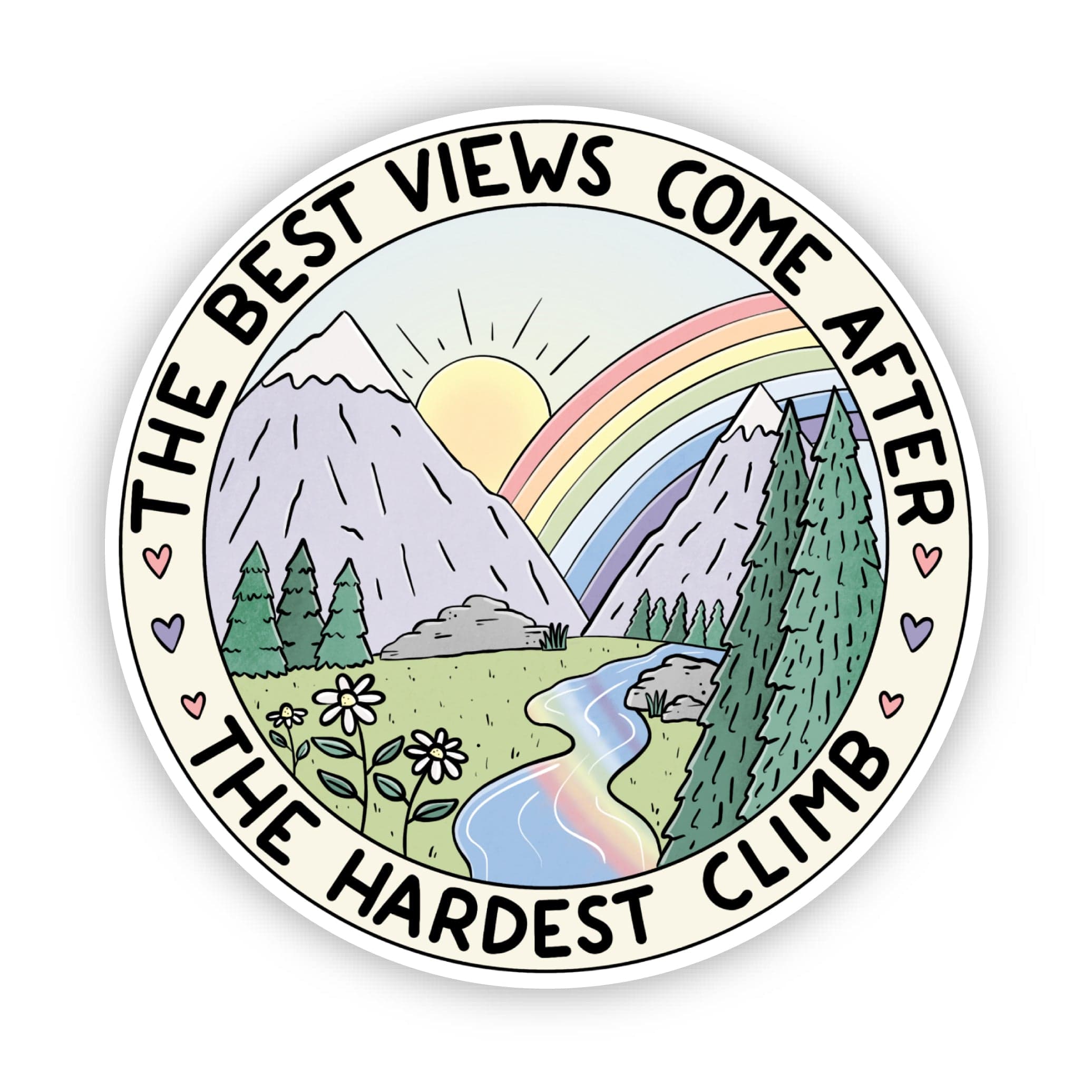  The Hardest Climb Motivational Sticker、mySite、elrpsem3k