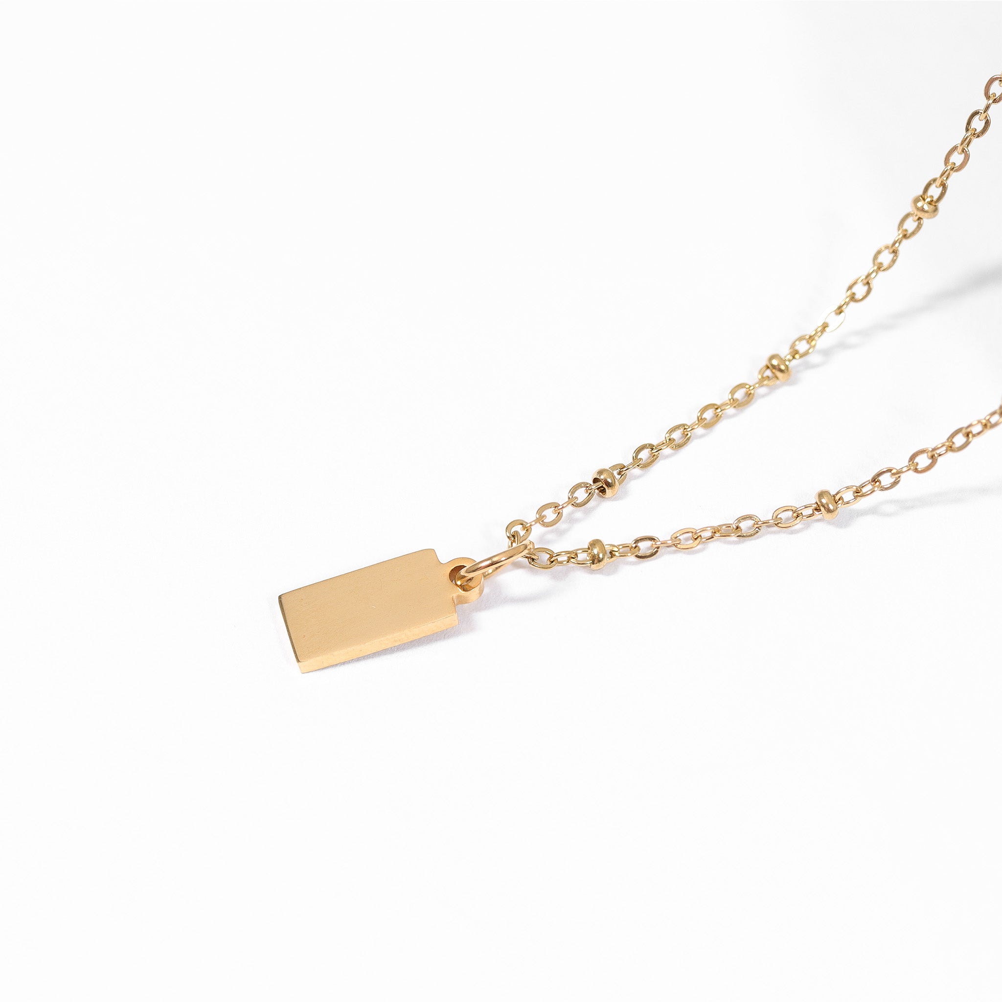 18K PVD Coated Stainless Steel Blank Jewelry Tags / SBB0084、mySite、dreamappss