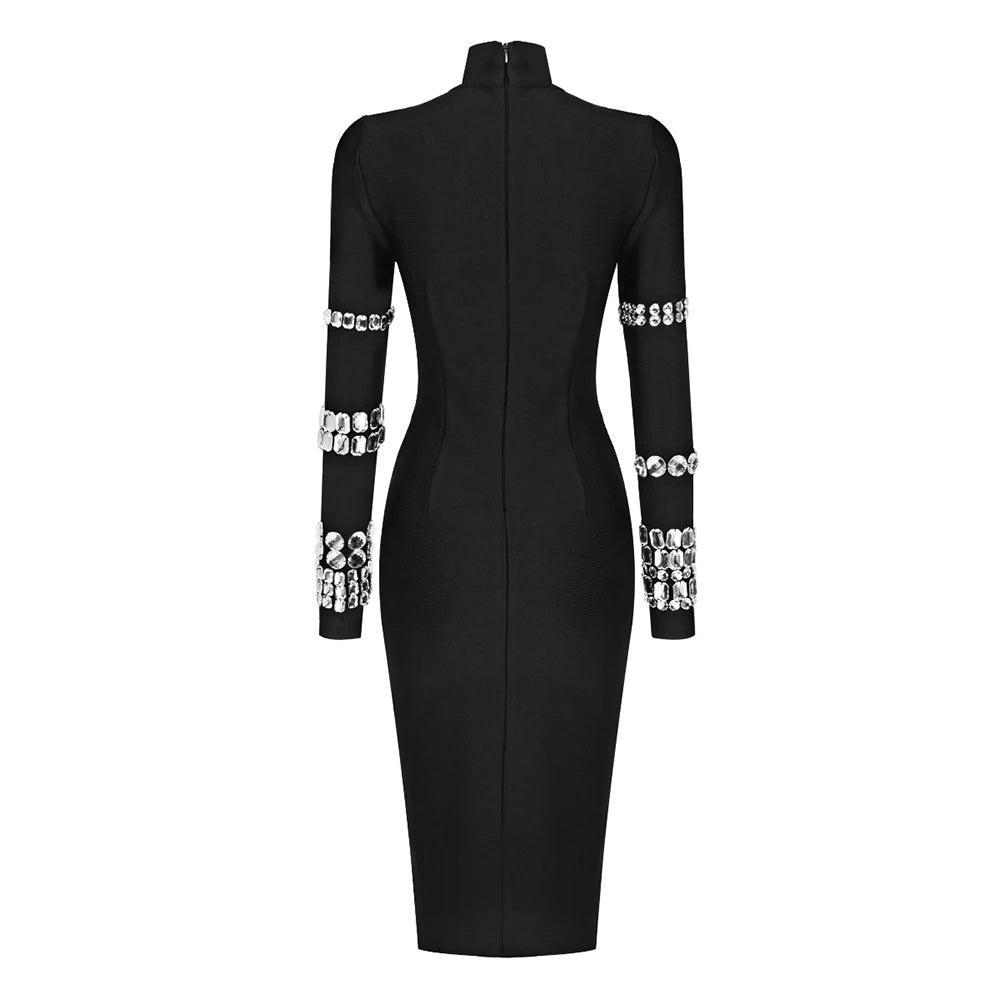  Black Crystal Bodycon Dress、mySite、merchandisen