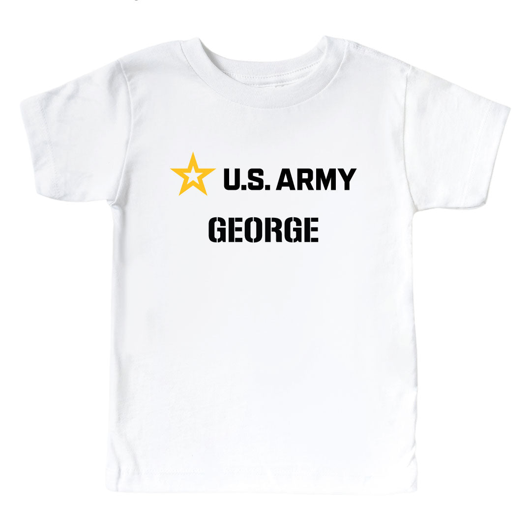  U.S. Army Personalized Kids Graphic Tee | White、mySite、layawaytickets