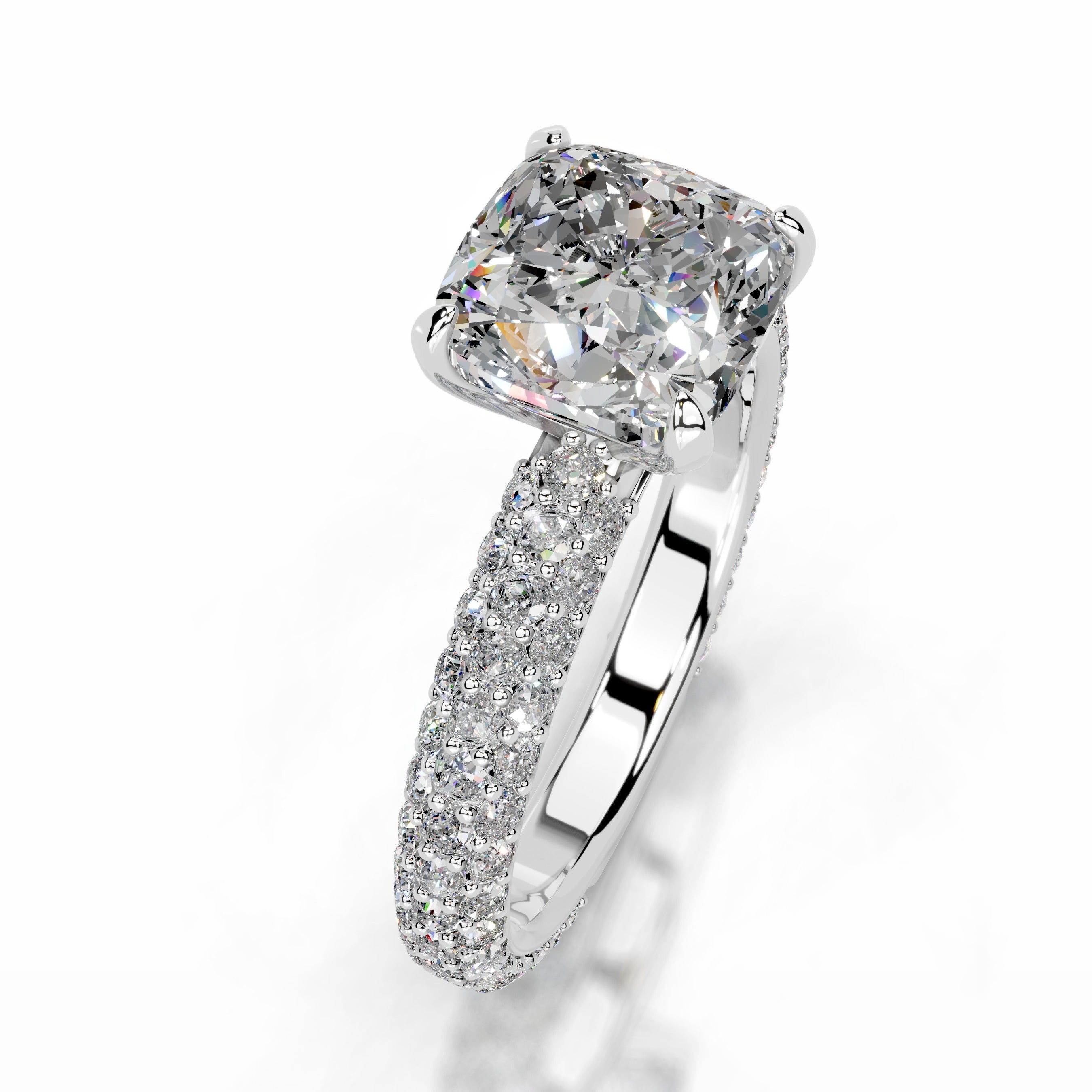 Charlotte Moissanite & Diamonds Ring - 18K White Gold、mySite、hinf8tx79