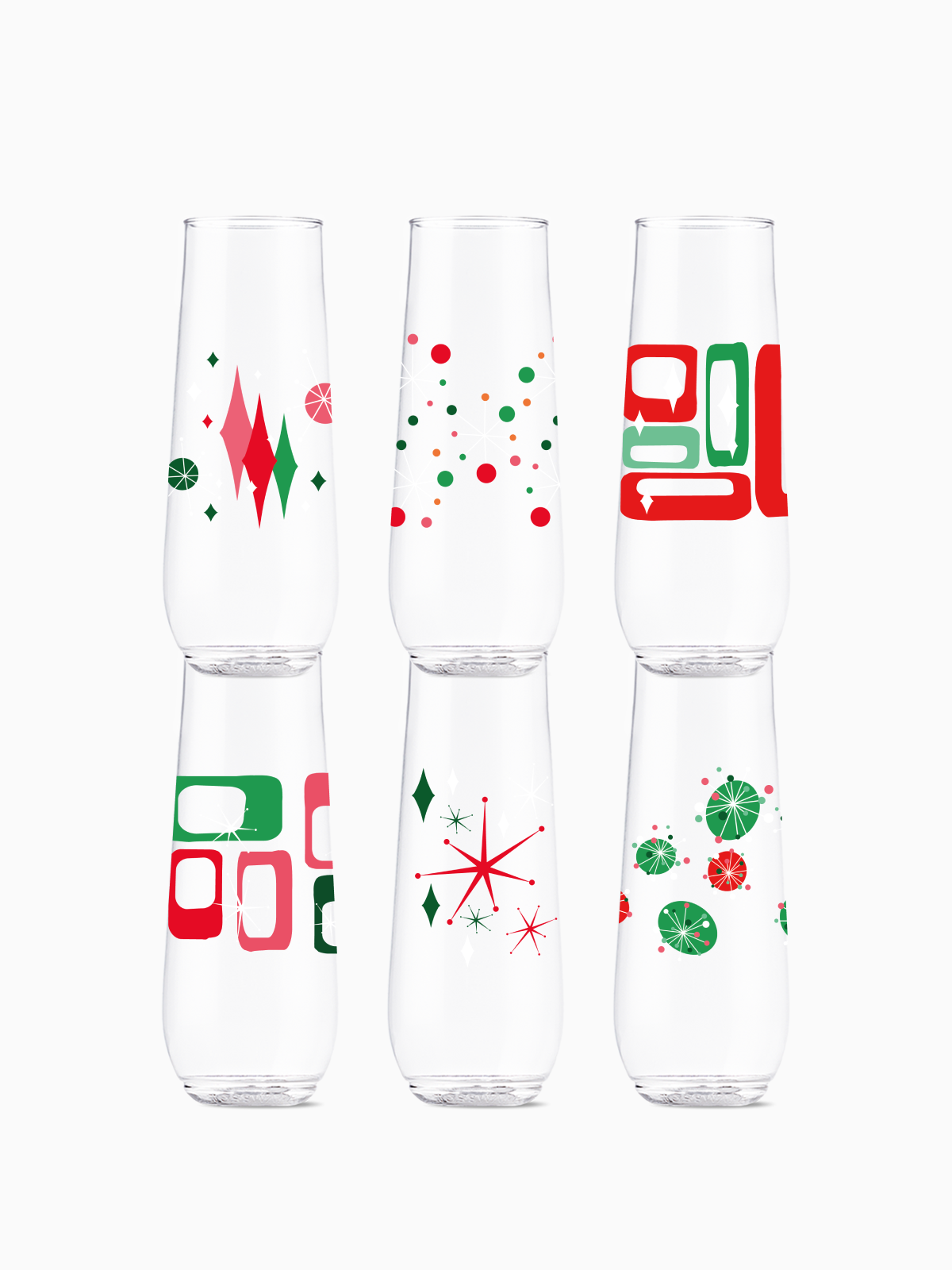 Retro Festive Pattern - POP 9oz Flute、mySite、camillekostekn