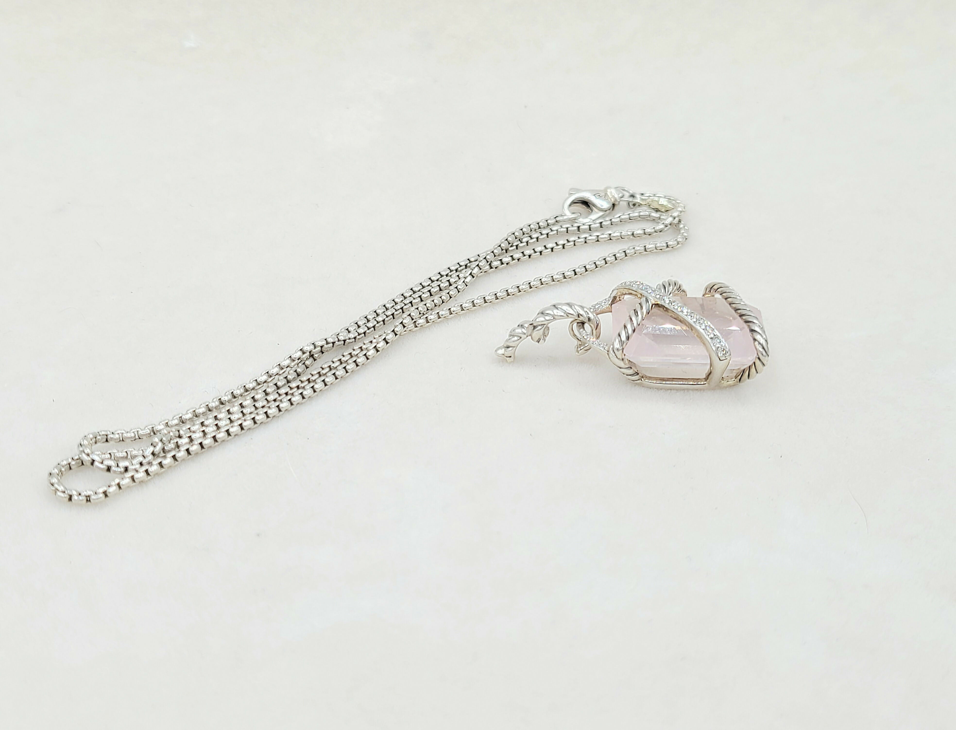 David Yurman Cable Wrap Pendant Necklace Rose Quartz、mySite、hinf8tx79