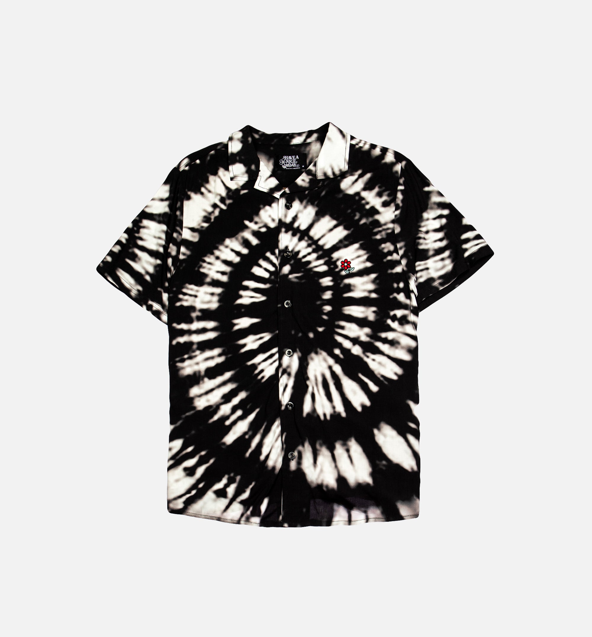 Nice Day Short Sleeve Shirt Tie Dye - Black/White、mySite、dreamappss
