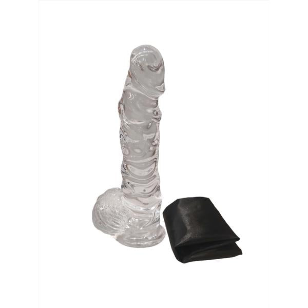 Come Closer Clear XXL Dildo 10 | Bendable Shaft | Free Satin Bag、mySite、bottomscart