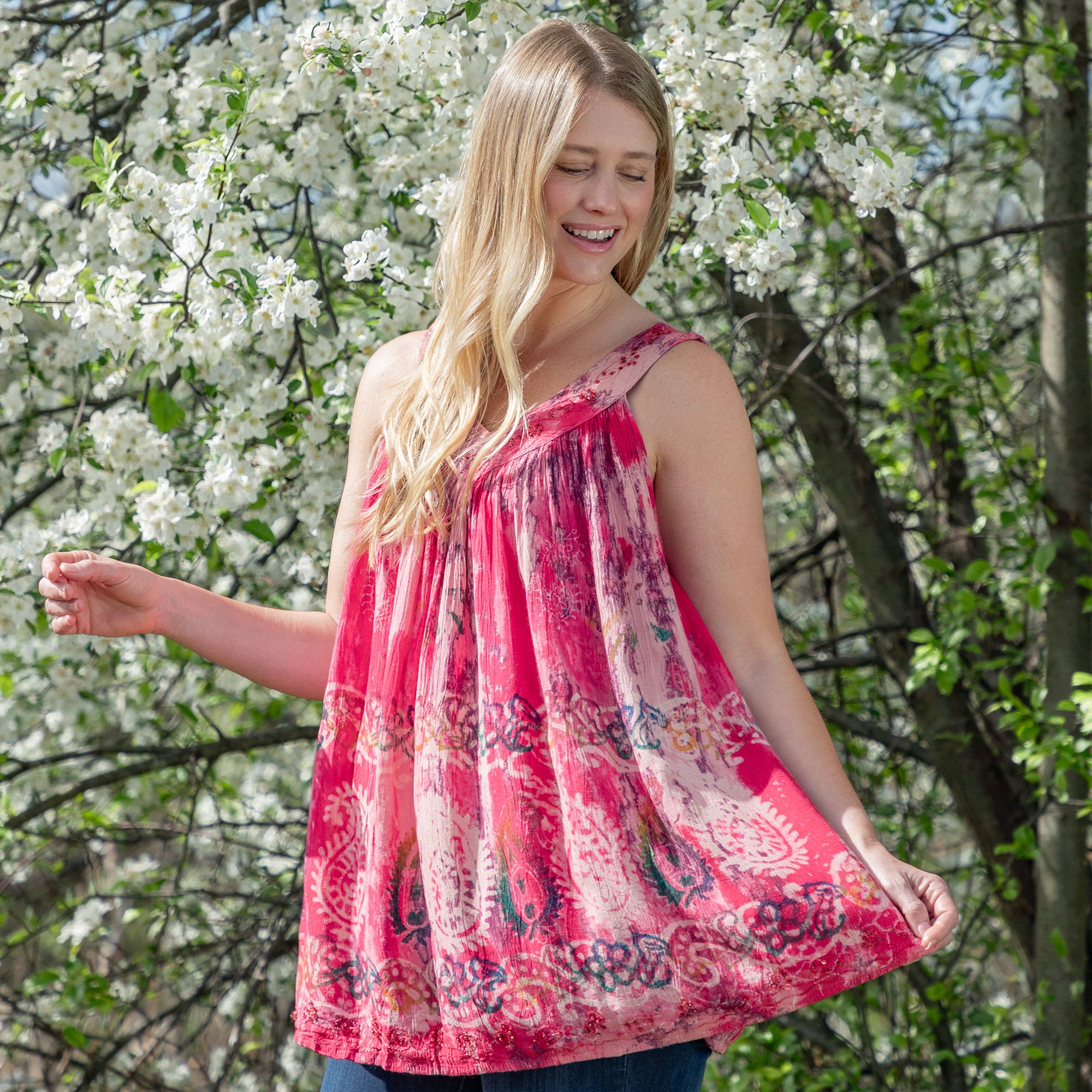 Beaded Swirl Sleeveless Tunic、mySite、camillekostekn