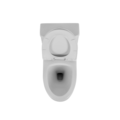 1.1/1.6 GPF Elongated Comfort Height Floor Mounted One-Piece Toilet, CUPC Certified, WaterSense Cetified, Ceramic, White Color, Soft Close Seat、、xpatfood