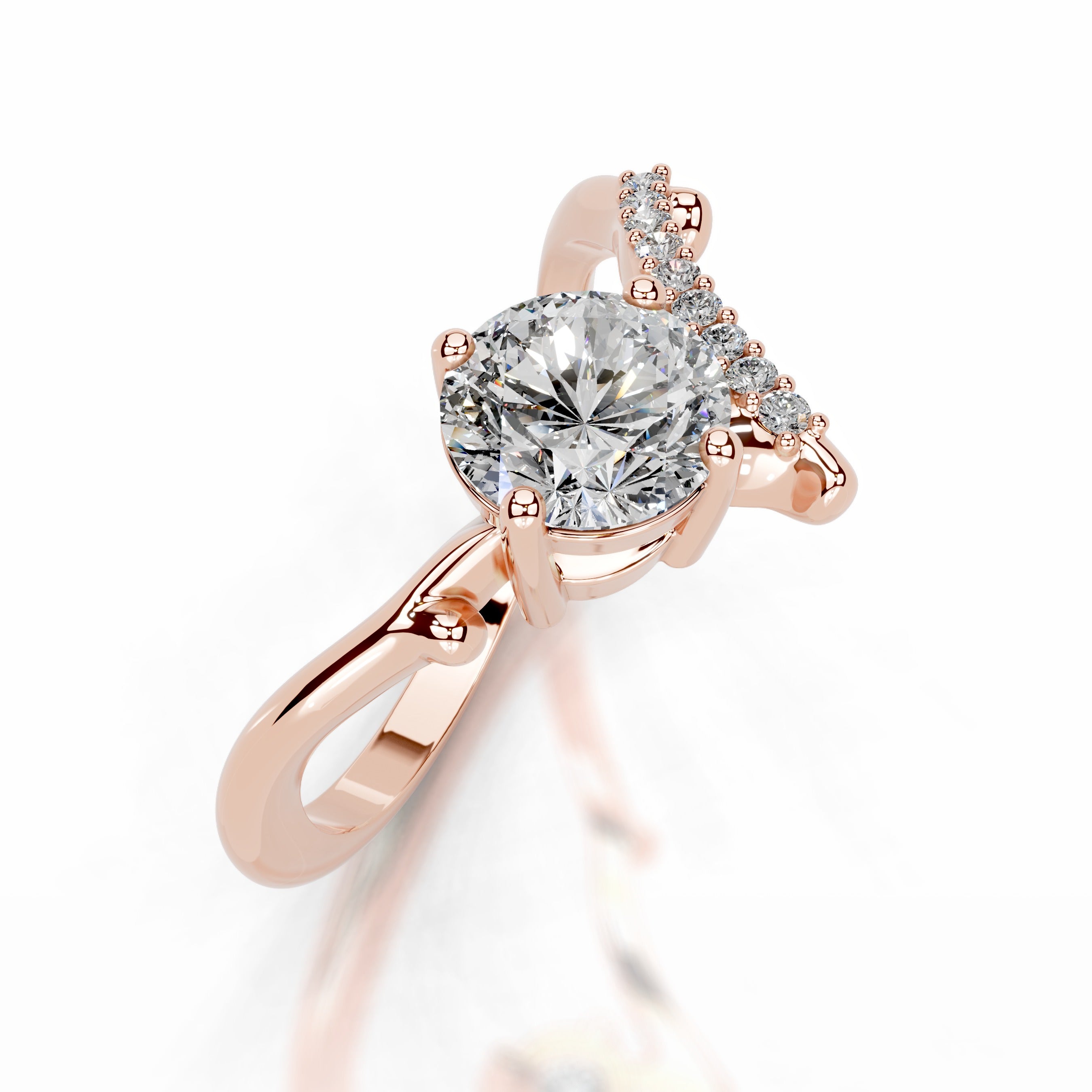 Garden of Love Lab Grown Diamond Ring - 14K Rose Gold、mySite、hinf8tx79
