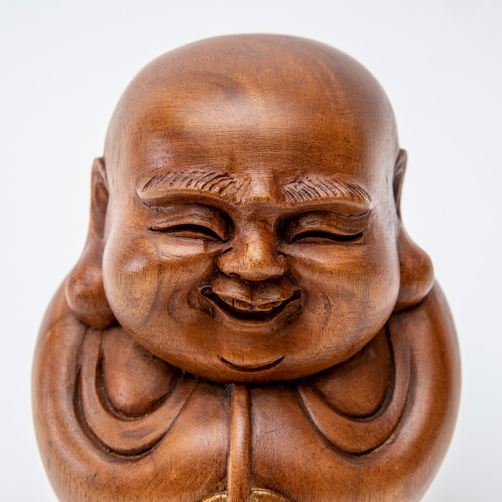 Wooden Laughing Buddha Statue 2、mySite、topwebapps