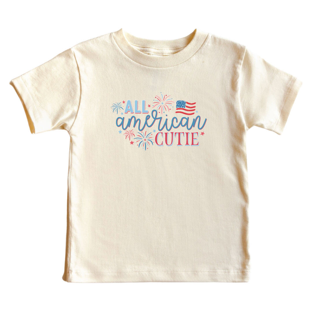  All American Cutie Kids Graphic Tee | Natural、mySite、layawaytickets