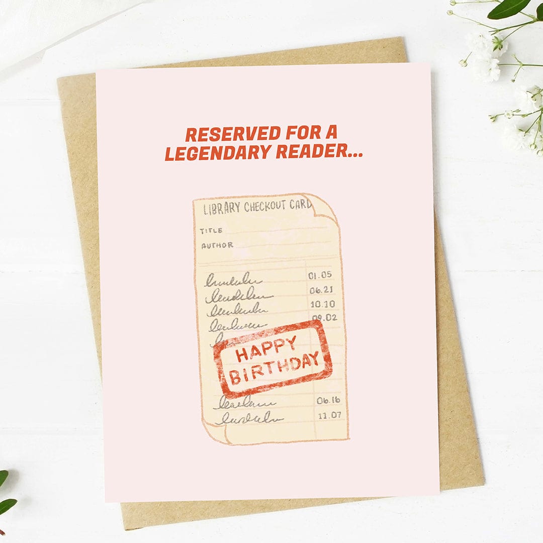  Reserved for a legendary reader... Bookish Birthday Card、mySite、ghnorth