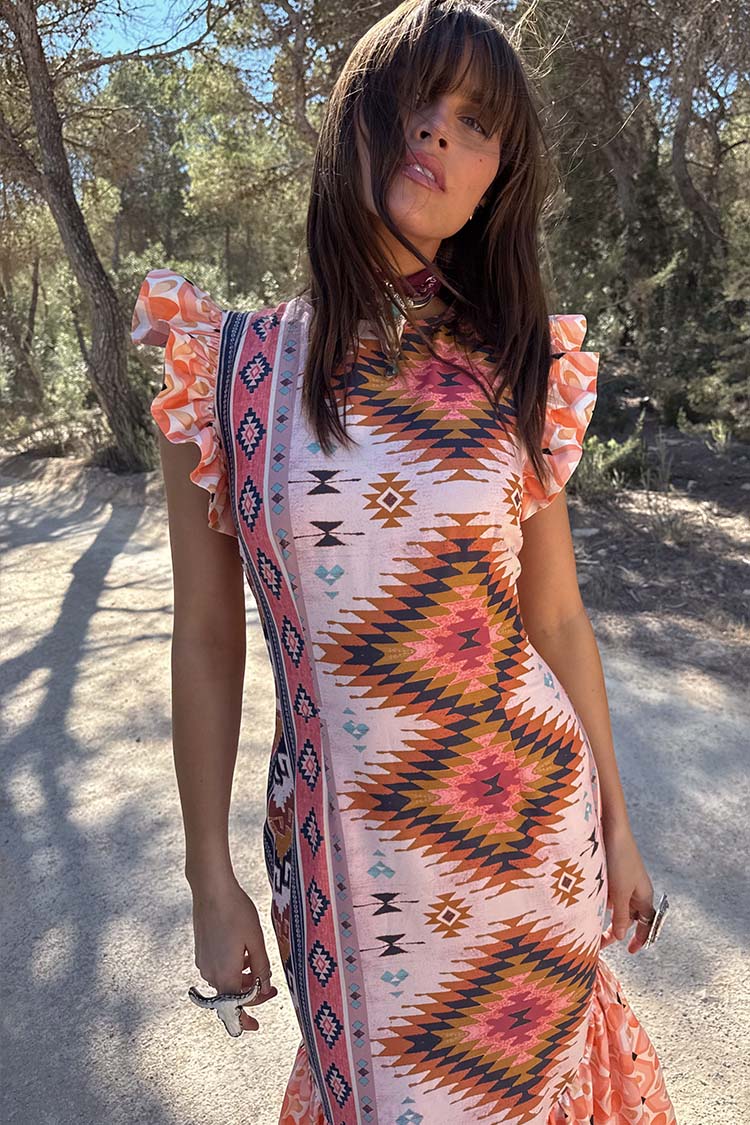 Bridget Print Frida Dress、mySite、solidvoid