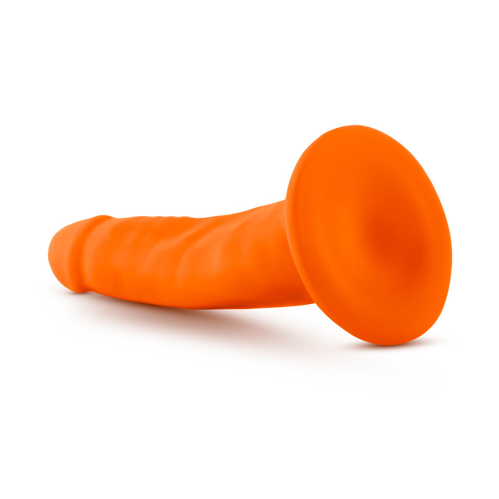 Neo By Blush® | Realistic Neon Orange 6-Inch Long Dildo With Suction Cup Base、mySite、bottomscart